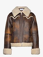 Lessie Jacket - BROWN/NATURAL WHITE