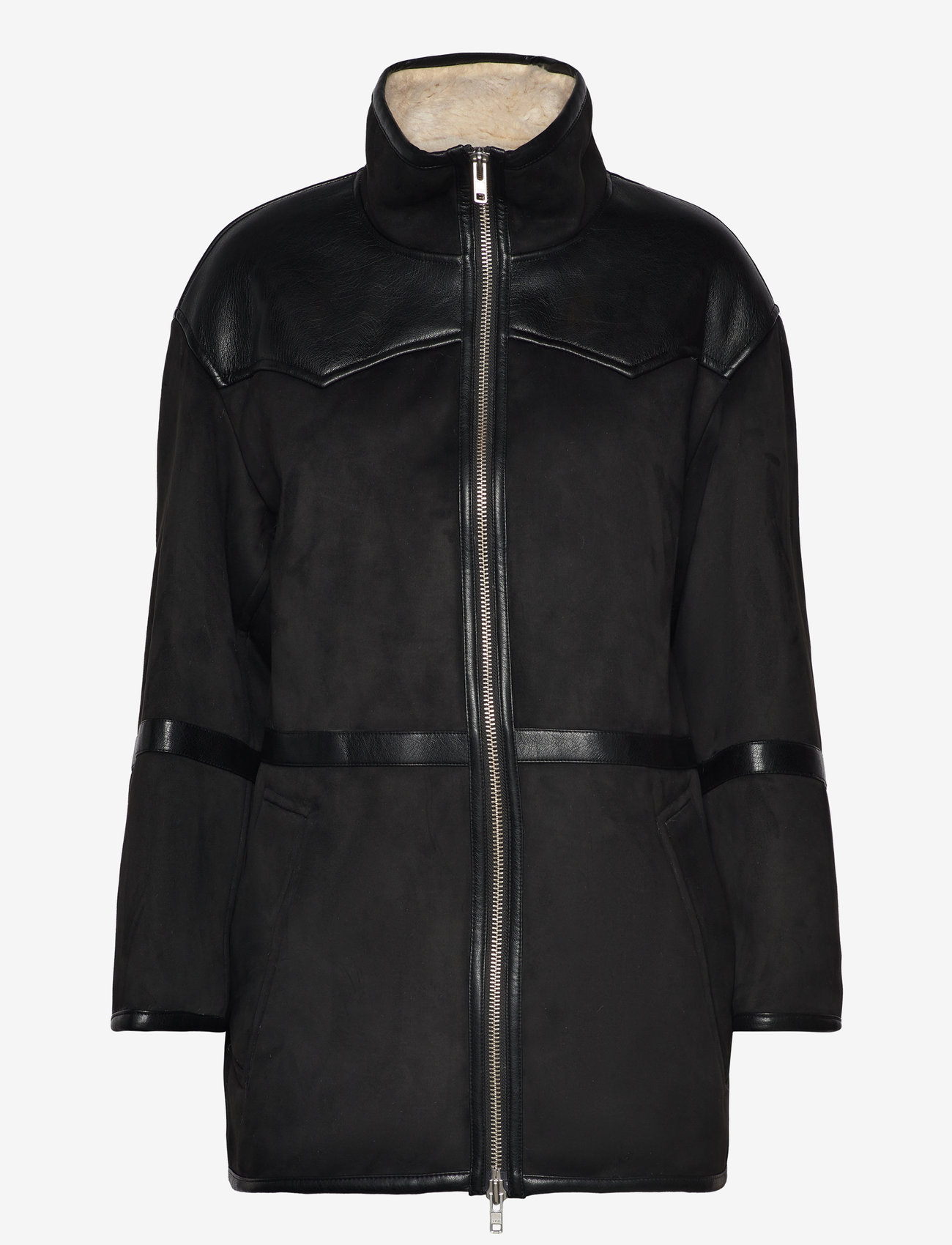 Stand Studio - Rylee Jacket - overtøj - black/natural white - 0