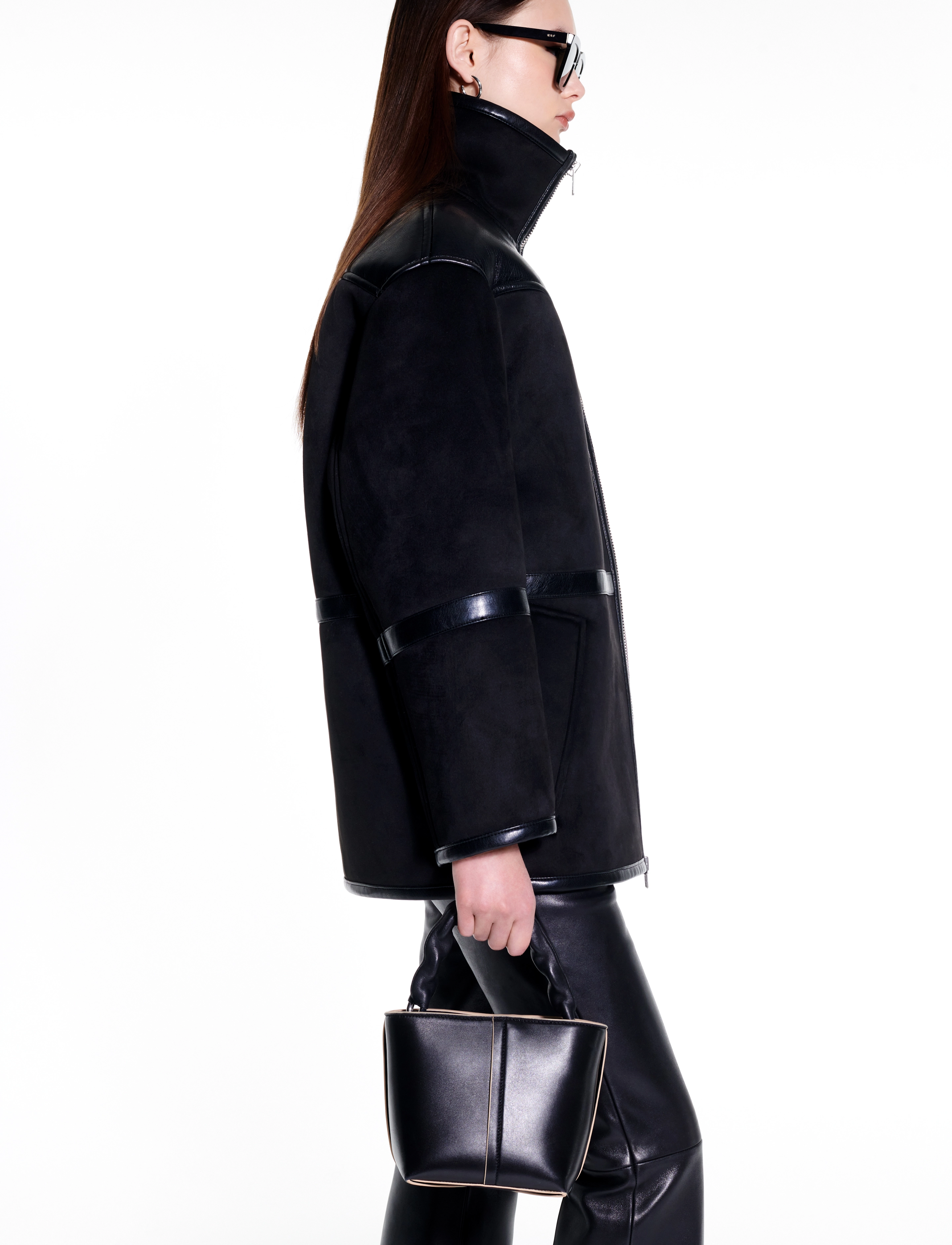 Stand Studio - Rylee Jacket - outerwear - black/natural white - 4