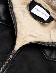 Stand Studio - Rylee Jacket - fake fur jakker - black/natural white - 6