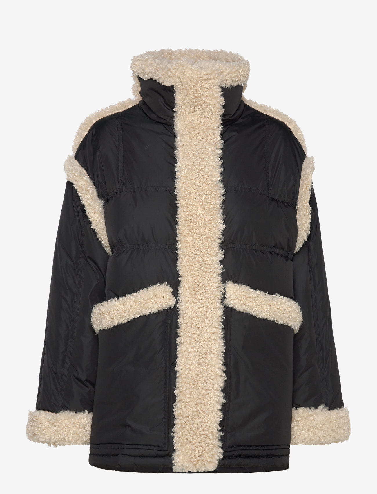 Stand Studio - Dorothy Coat - Üleriided - black/natural white - 0