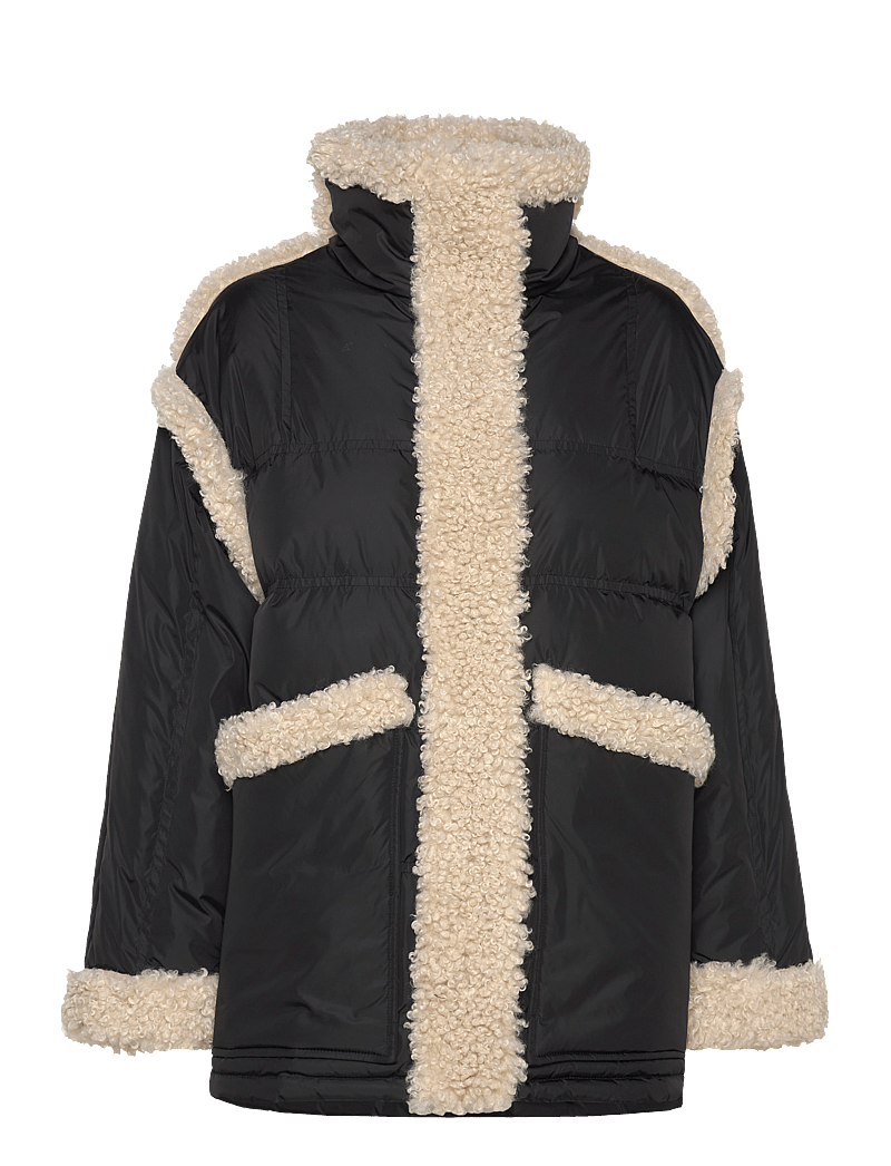 Stand Studio - Dorothy Coat - black/natural white - 0