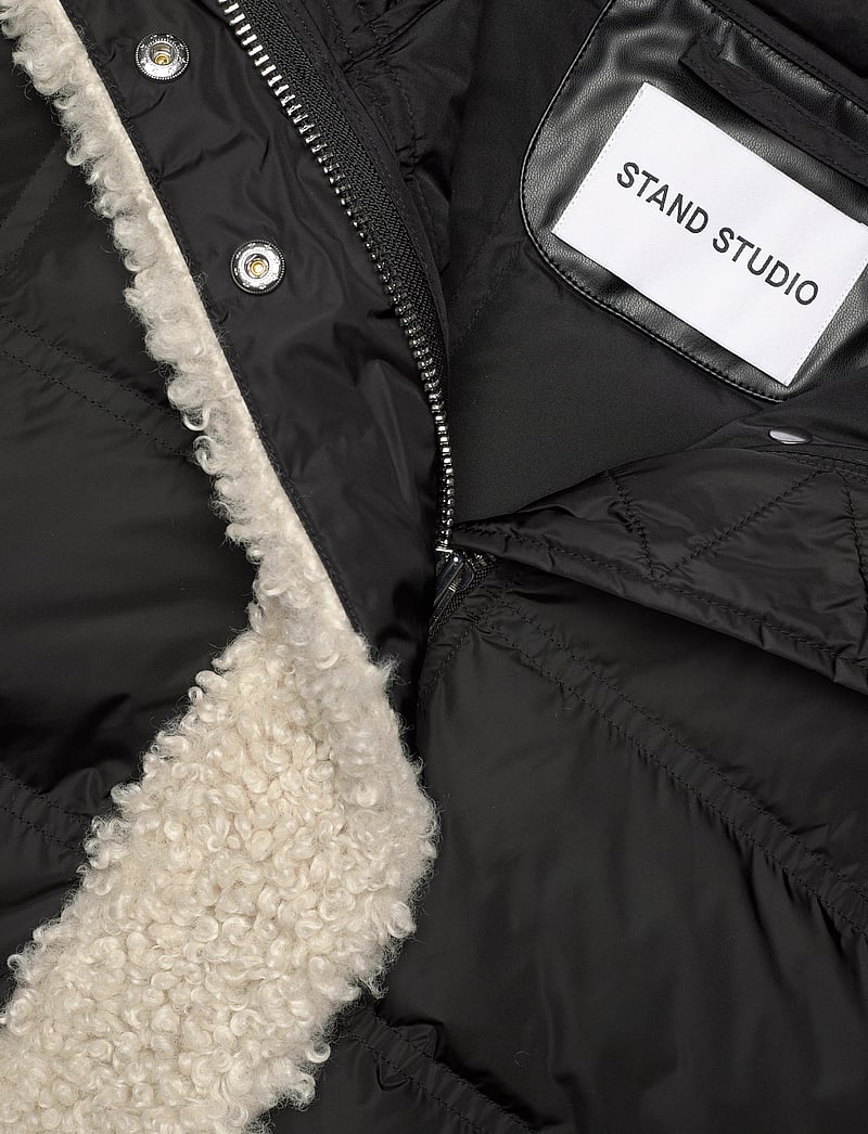 Stand Studio - Dorothy Coat - black/natural white - 2