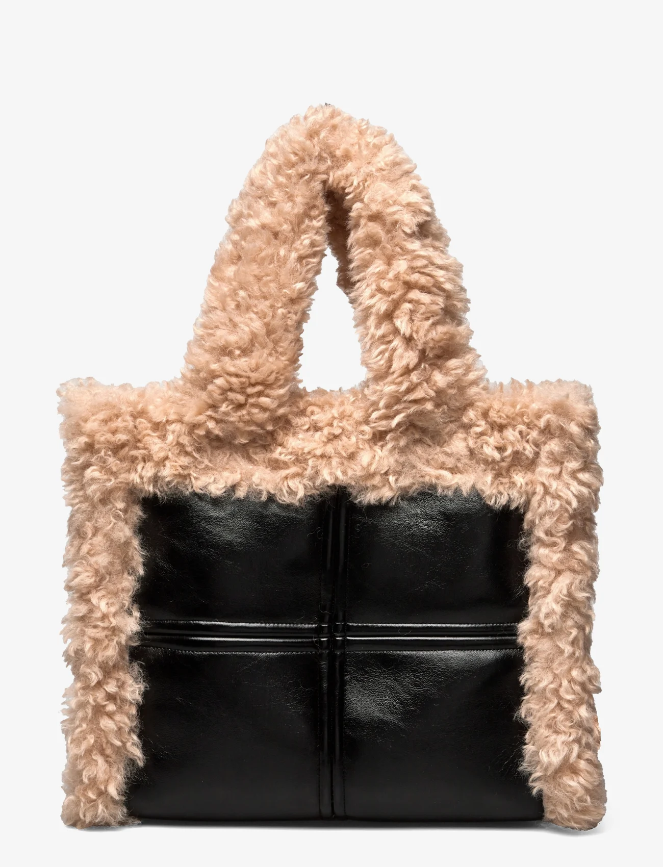 Stand Studio - Lolita II Shearling Bag - birthday gifts - black/natural beige - 0