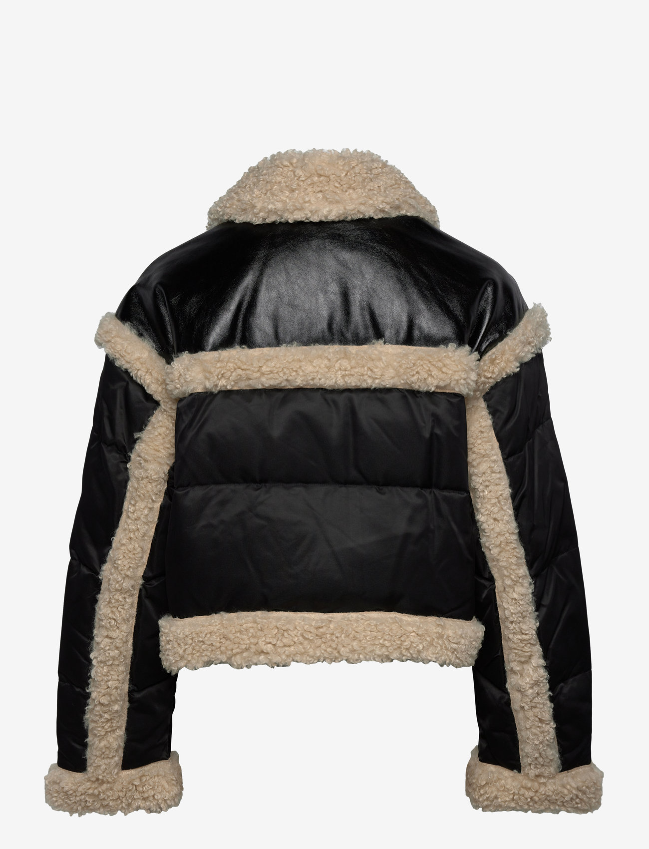 Stand Studio - Mary Jacket - kunstpelz - black/natural white - 1