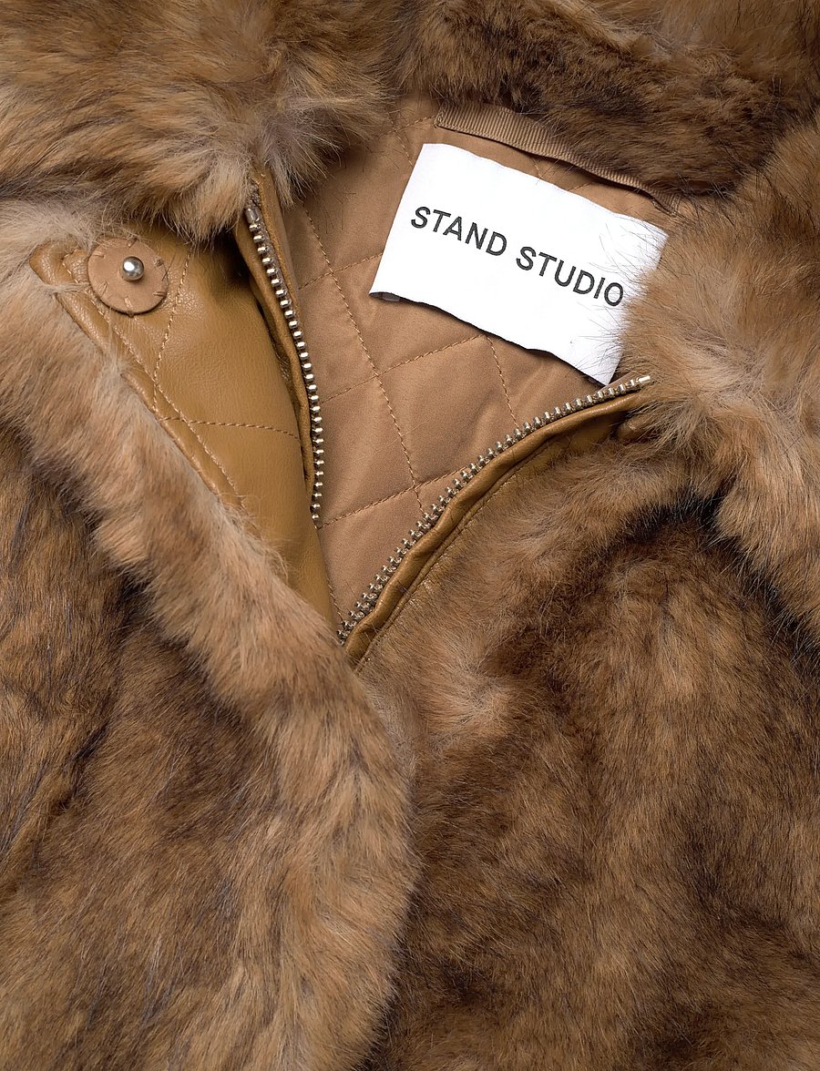 Stand Studio - Lena Jacket - faux fur - natural brown - 2