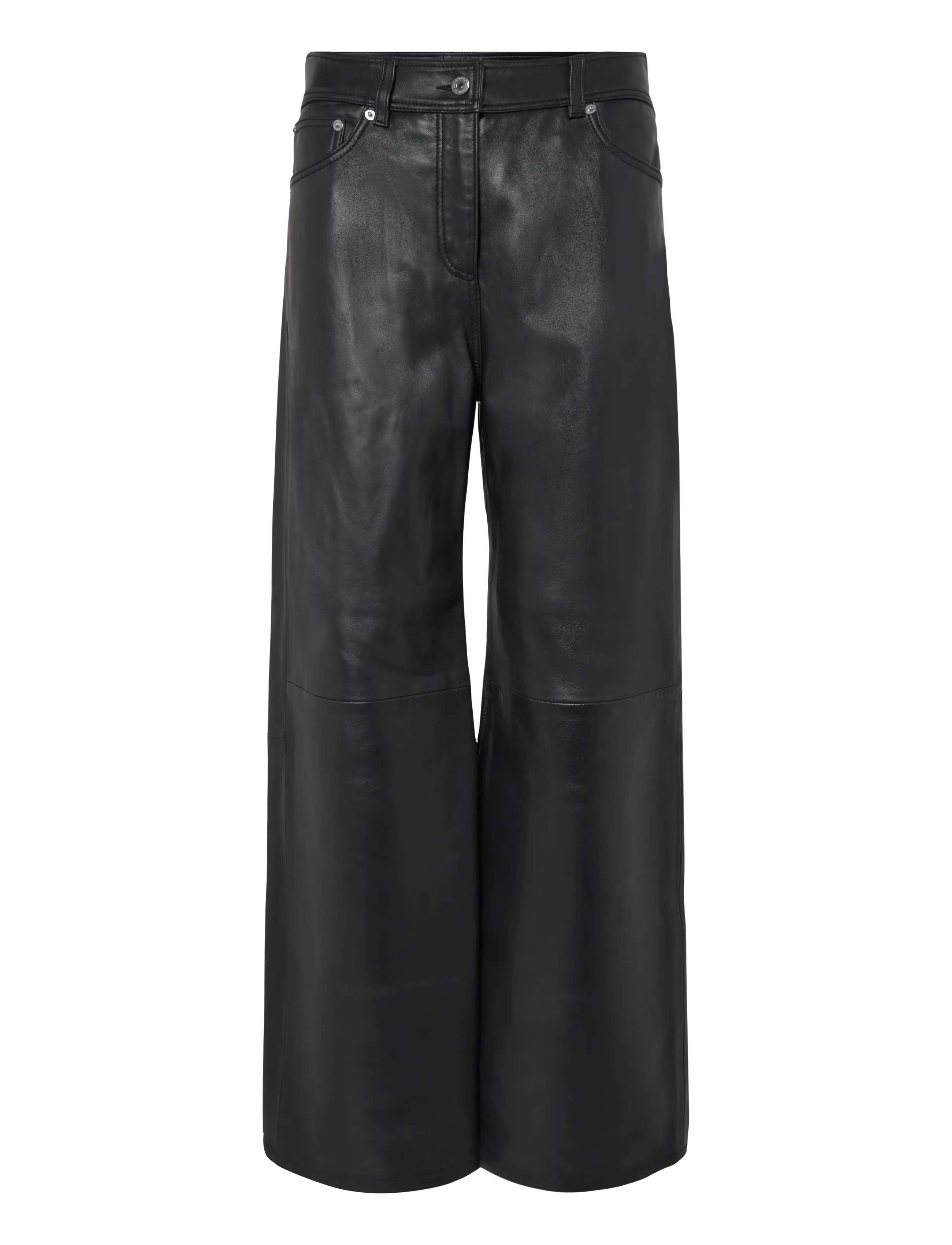 Stand Studio Mylah Trousers, Damen, Wascheffekt Weite Hose, Schwarz, Gr.42
