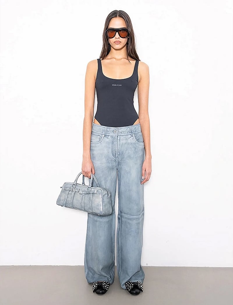 Stand Studio - Mylah Trousers - leather trousers - denim blue - 0