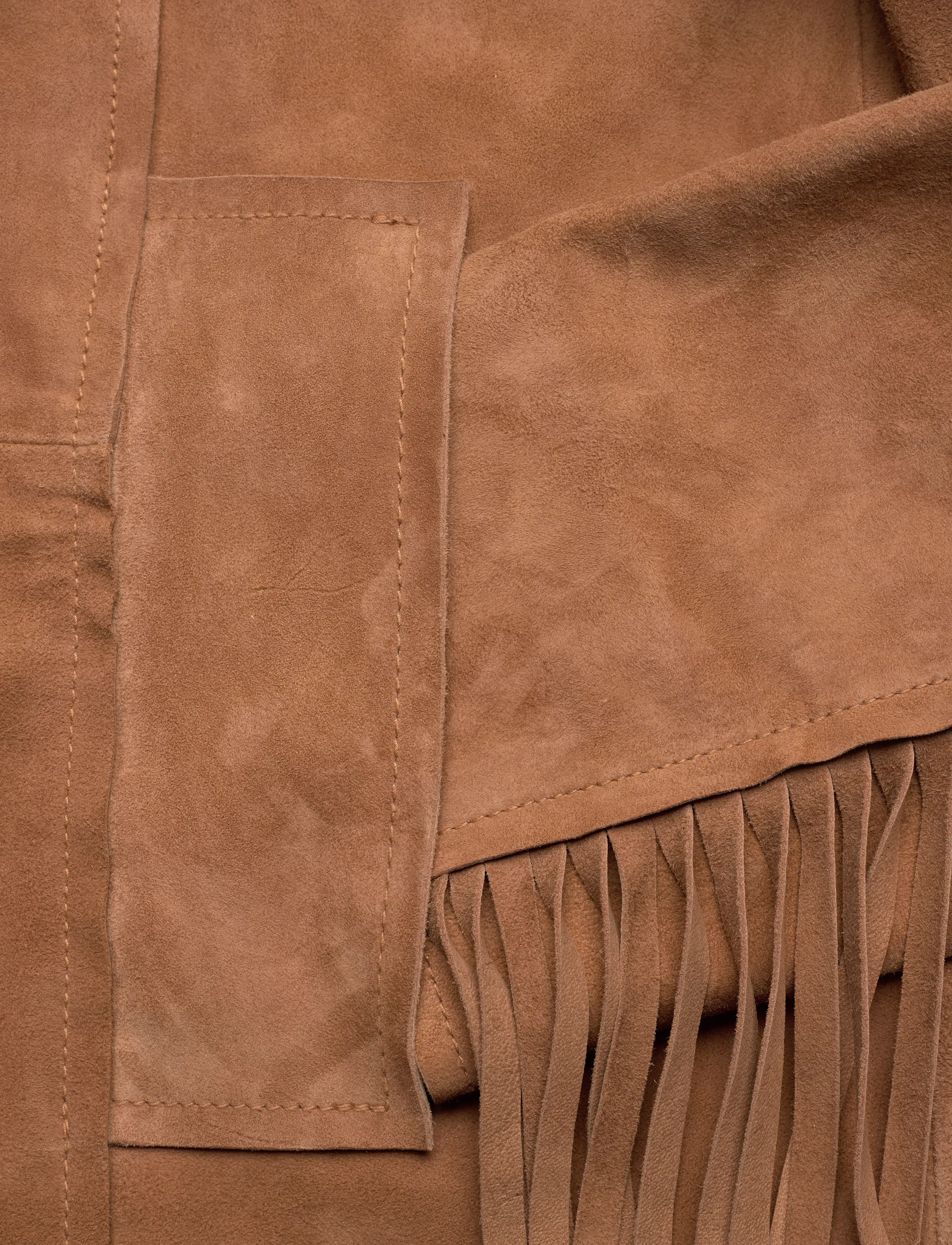 Stand Studio - Estee Fringe Jacket - striukės ir švarkeliai - desert tan - 4