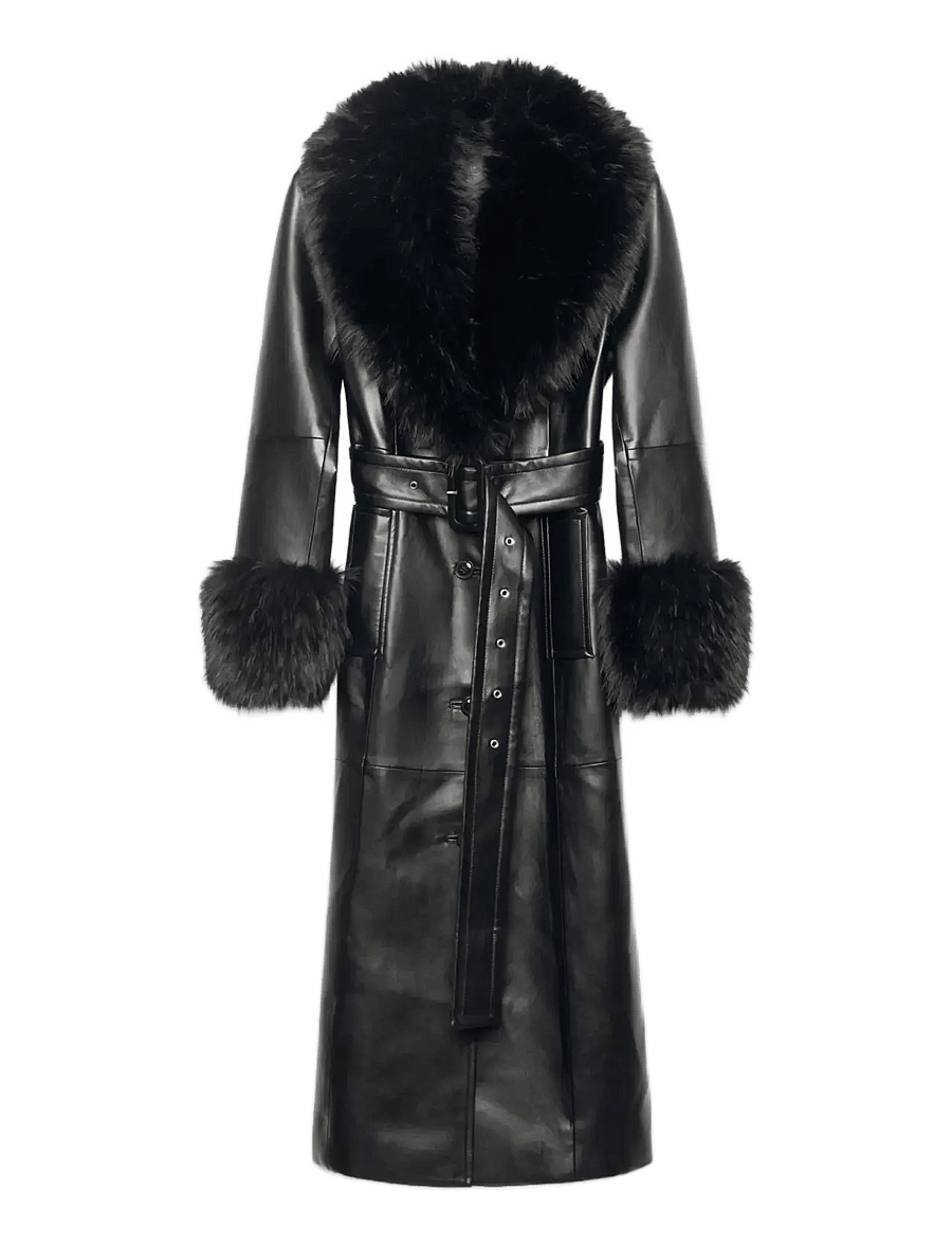 Stand Studio - Estella Coat - fuskpäls - black/black - 0