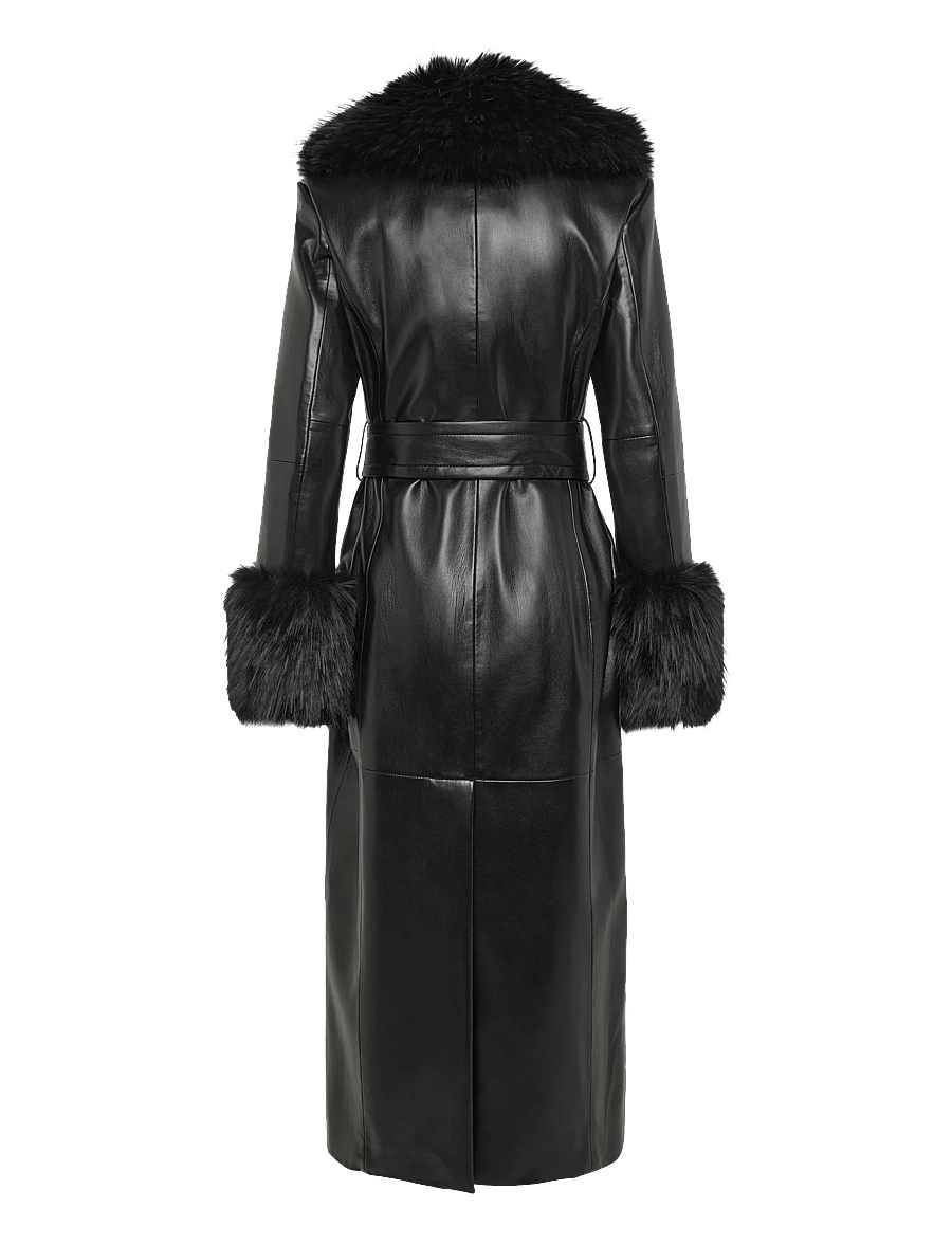 Stand Studio - Estella Coat - kunstpelz - black/black - 1