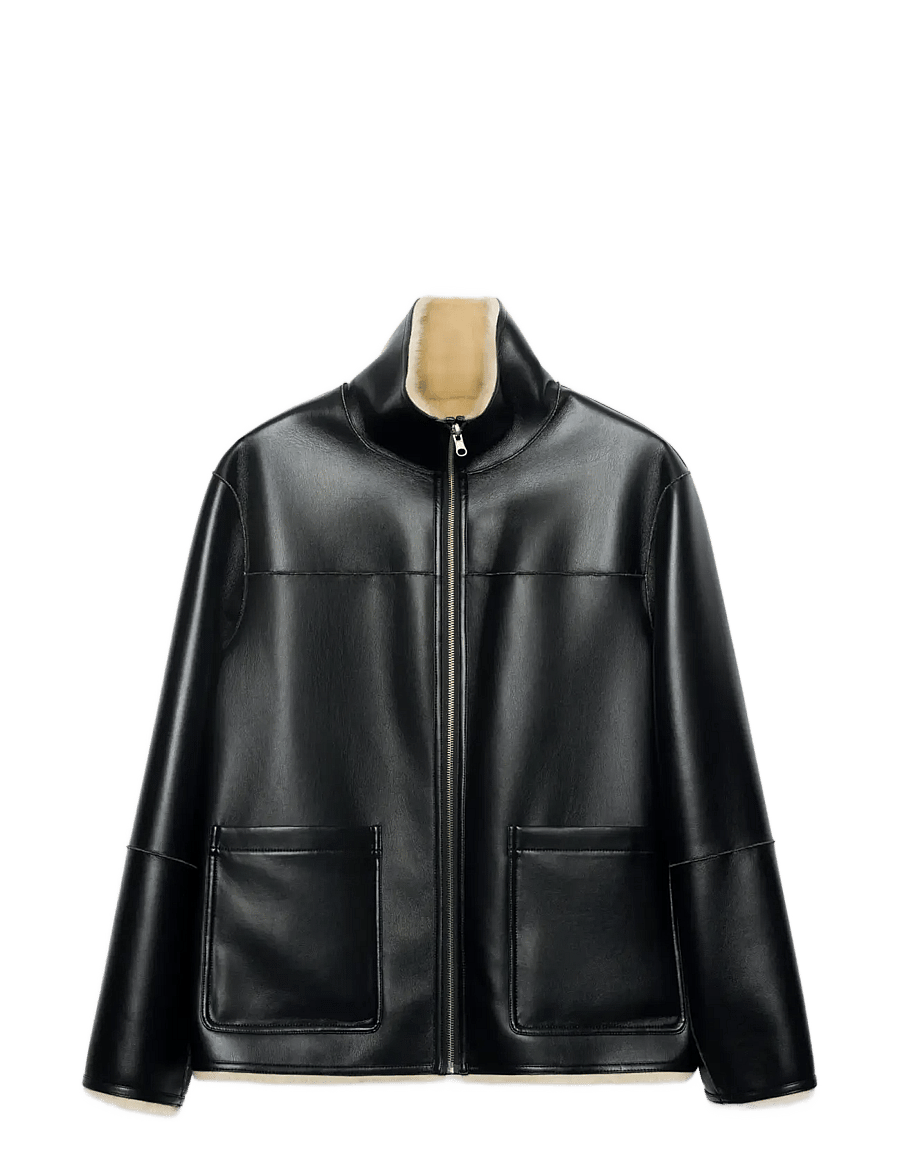 Stand Studio - Brella Jacket - leather jackets - black/cream - 0