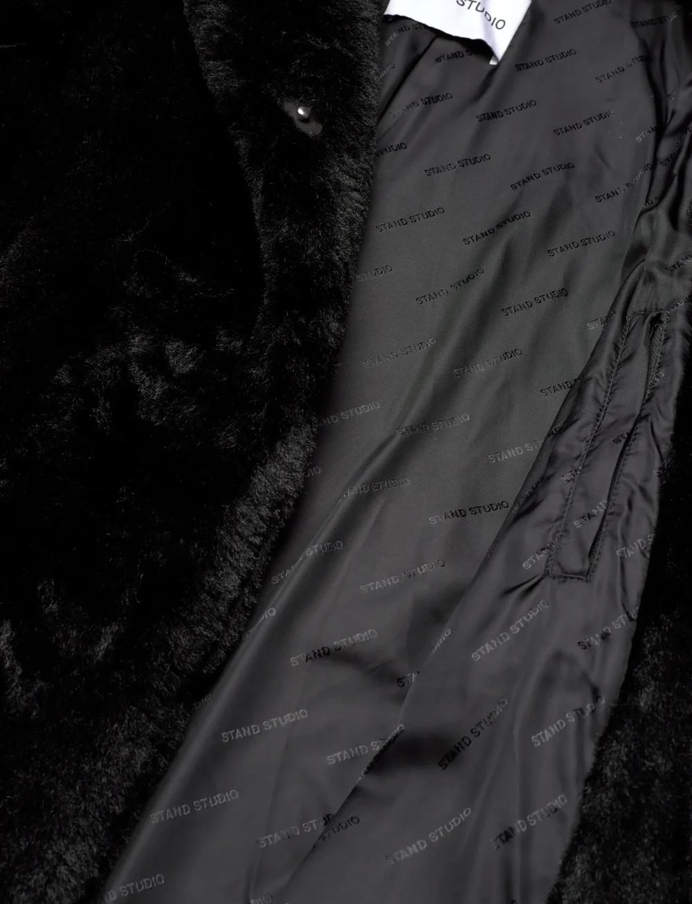 Stand Studio - Gracelyn Coat - Õhukesed mantlid - black - 4