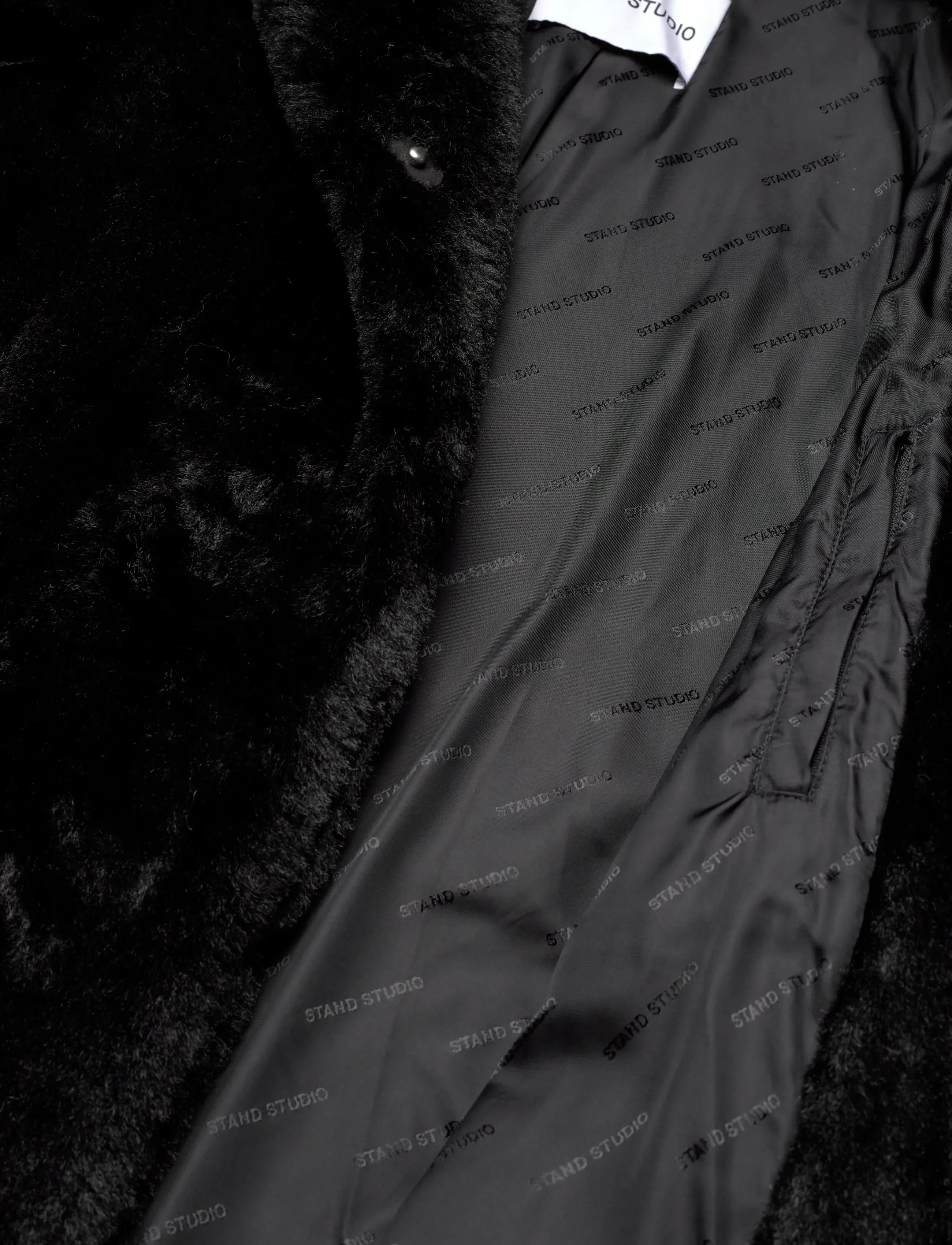 Stand Studio - Gracelyn Coat - ulkovaatteet - black - 4