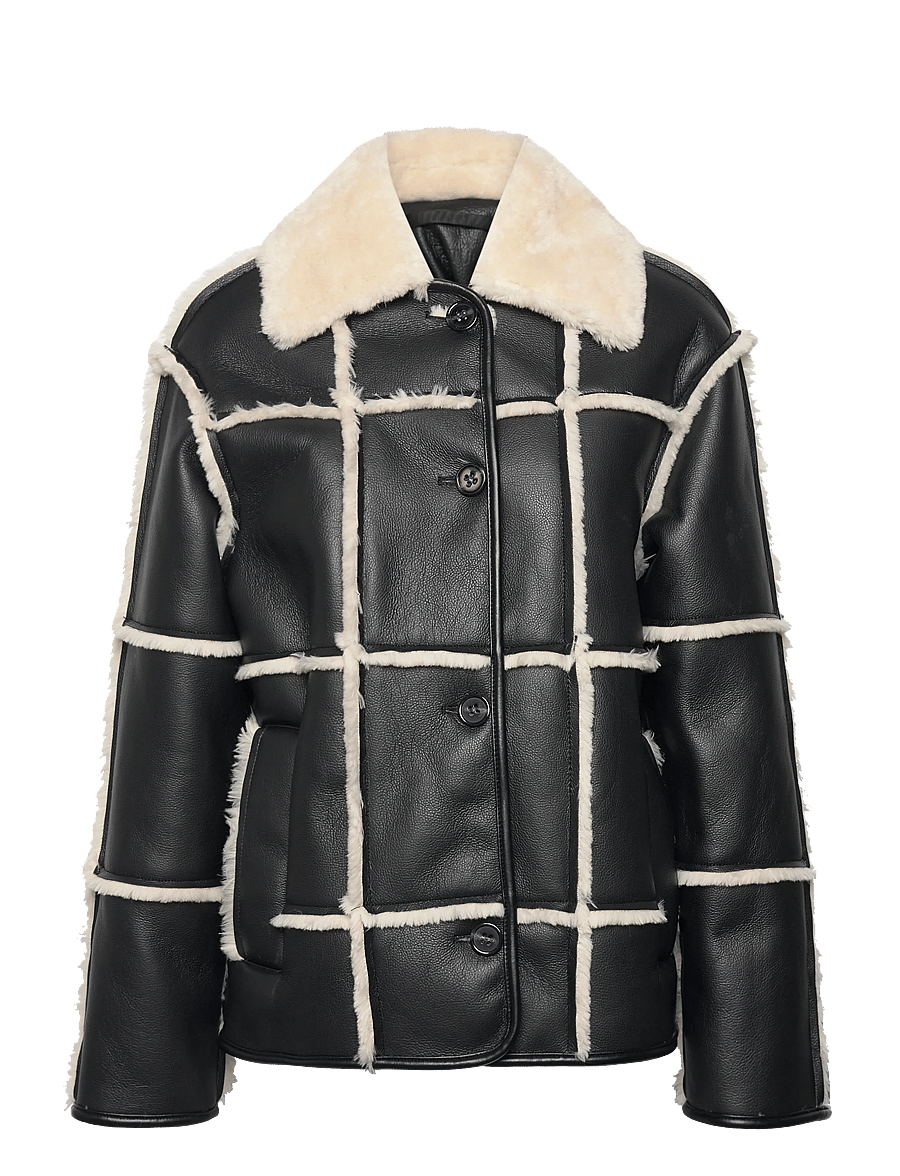 Stand Studio - Isabella Jacket - forårsjakker - black/off white - 0