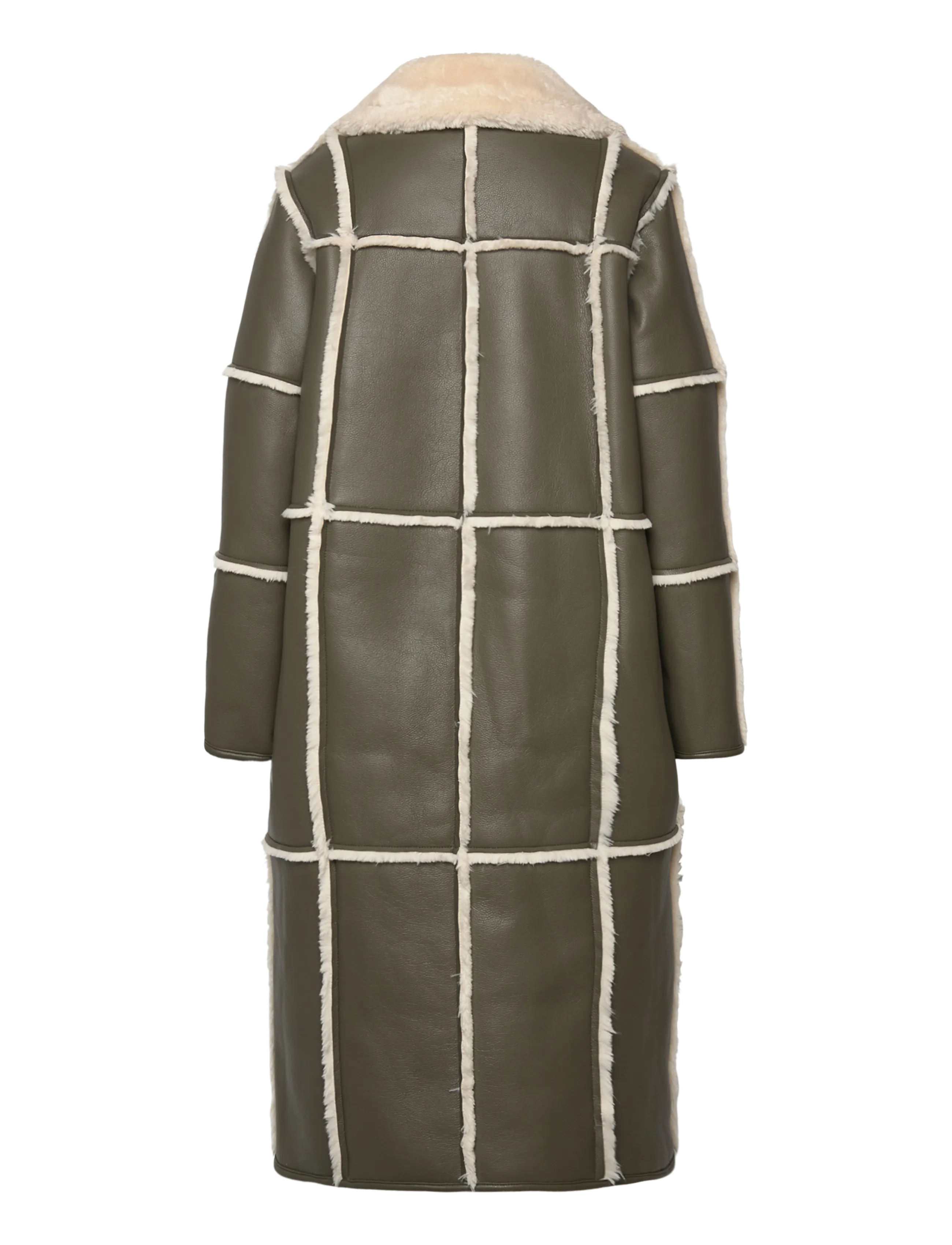 Stand Studio - Patty Coat - ytterkläder - dark taupe/off white - 1