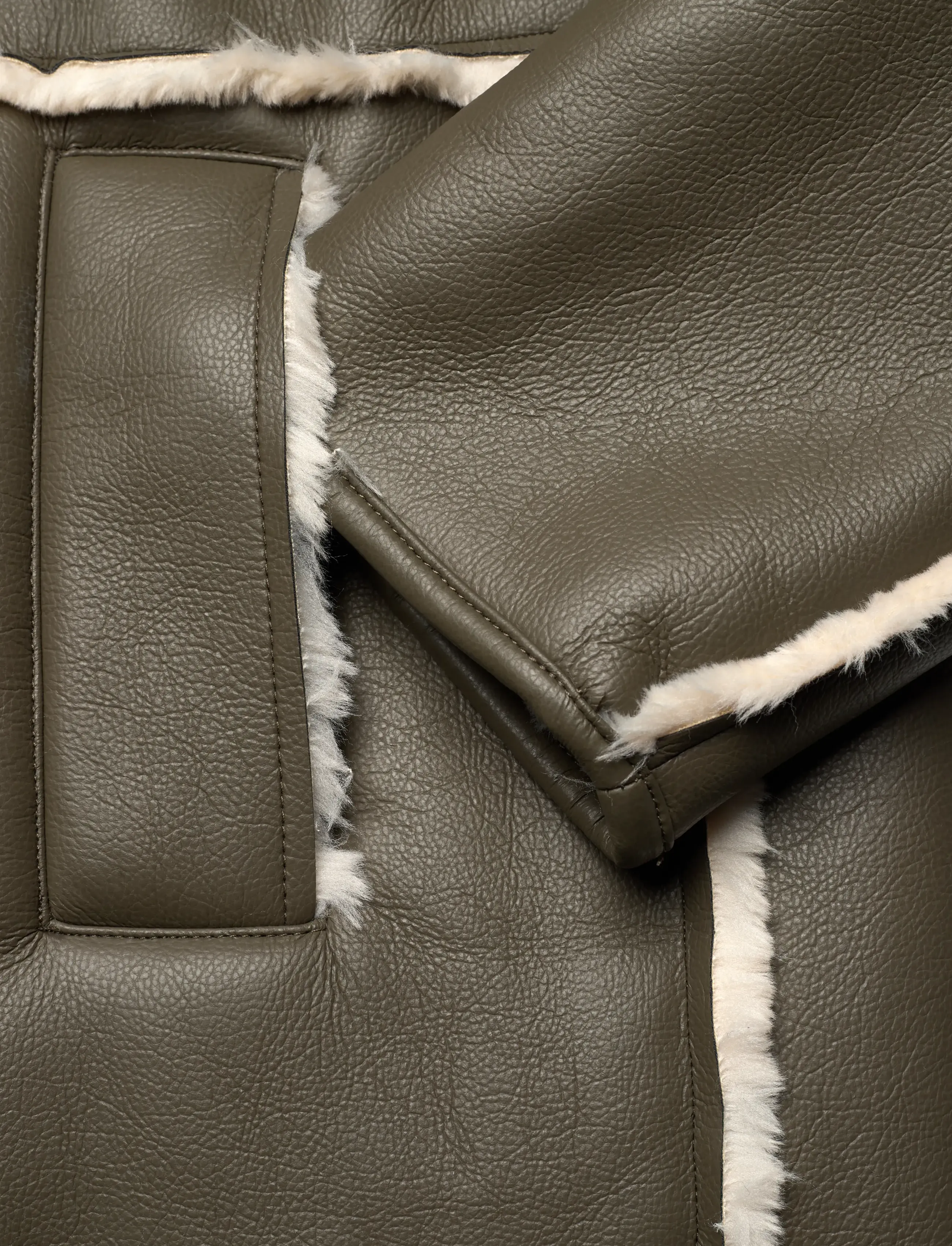 Stand Studio - Patty Coat - ytterkläder - dark taupe/off white - 3