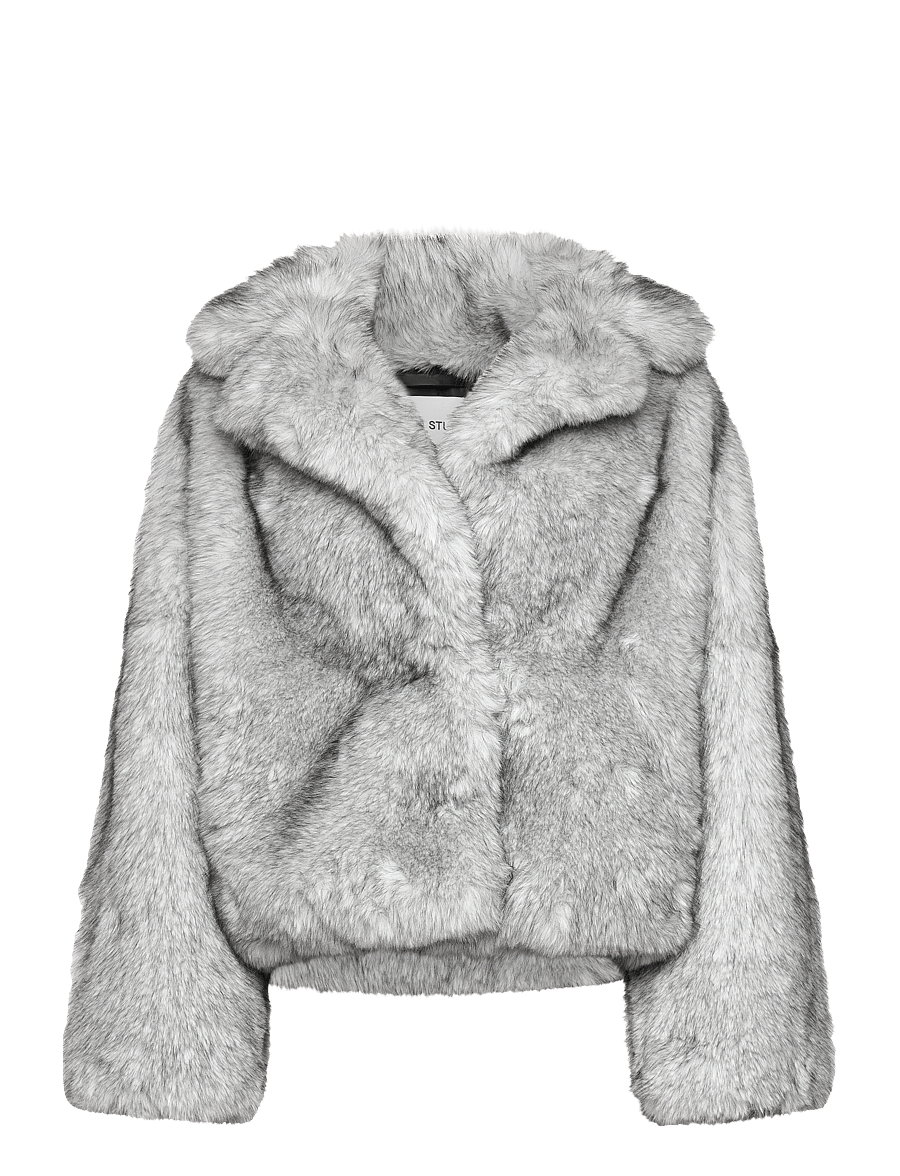Stand Studio - India Jacket - faux fur - white/black - 1