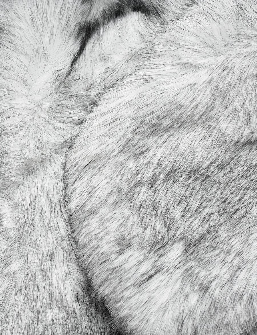 Stand Studio - India Jacket - faux fur - white/black - 4