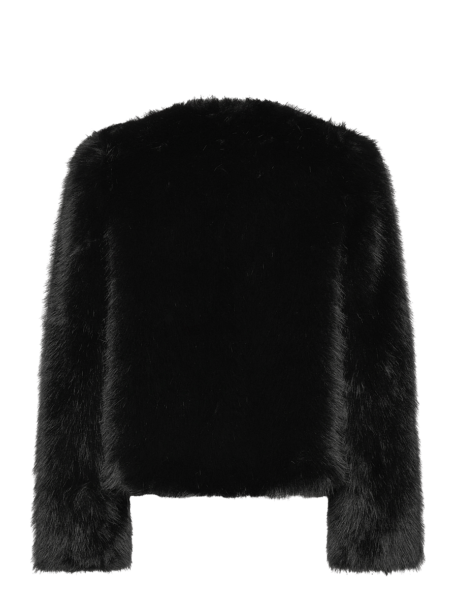 Stand Studio - Sadie Cropped Jacket - faux fur - black - 2