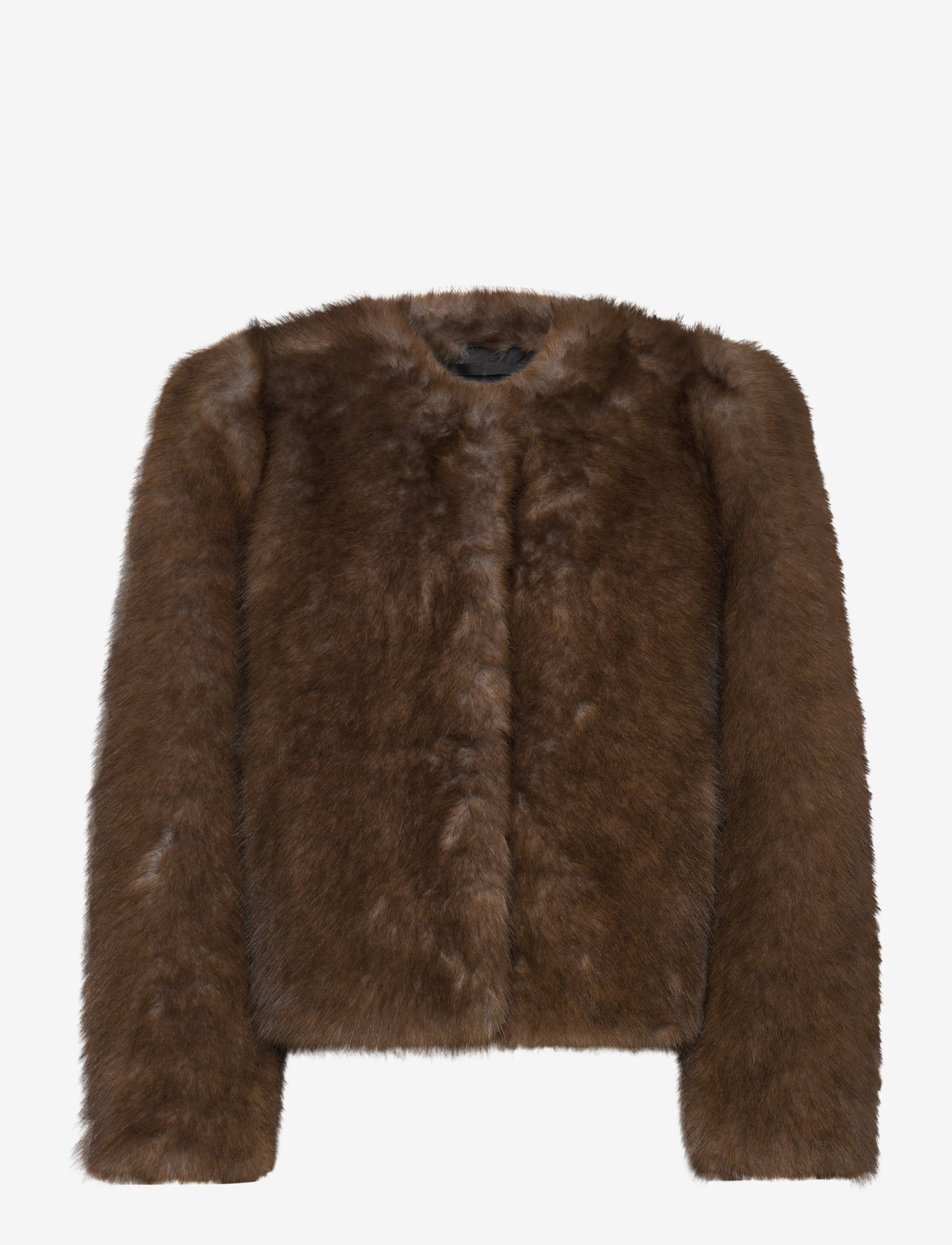 Stand Studio - Sadie Cropped Jacket - fuskpäls - natural brown - 0