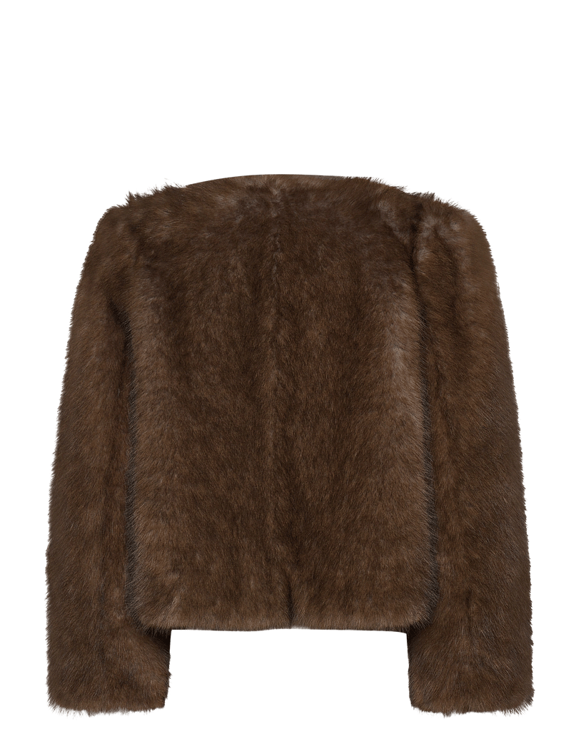 Stand Studio - Sadie Cropped Jacket - fuskpäls - natural brown - 1