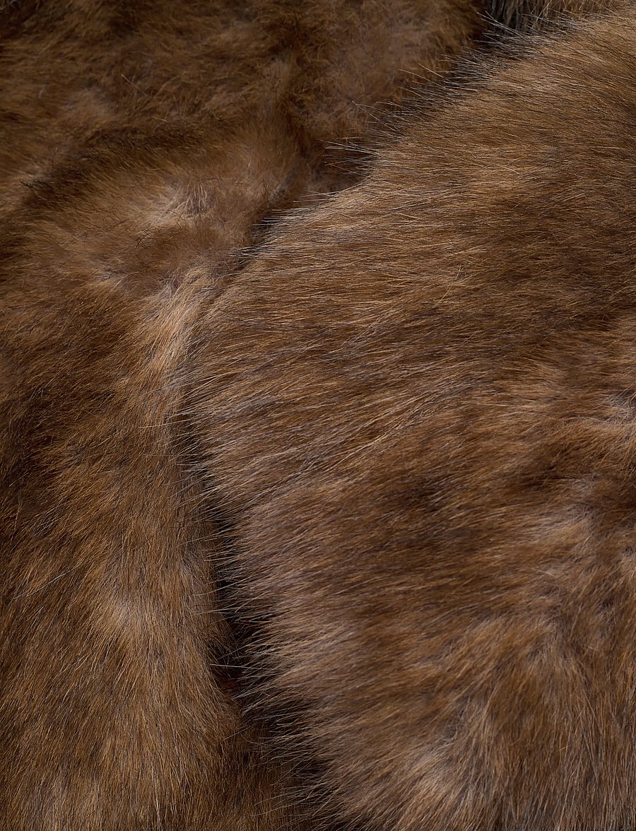Stand Studio - Sadie Cropped Jacket - faux fur - natural brown - 4