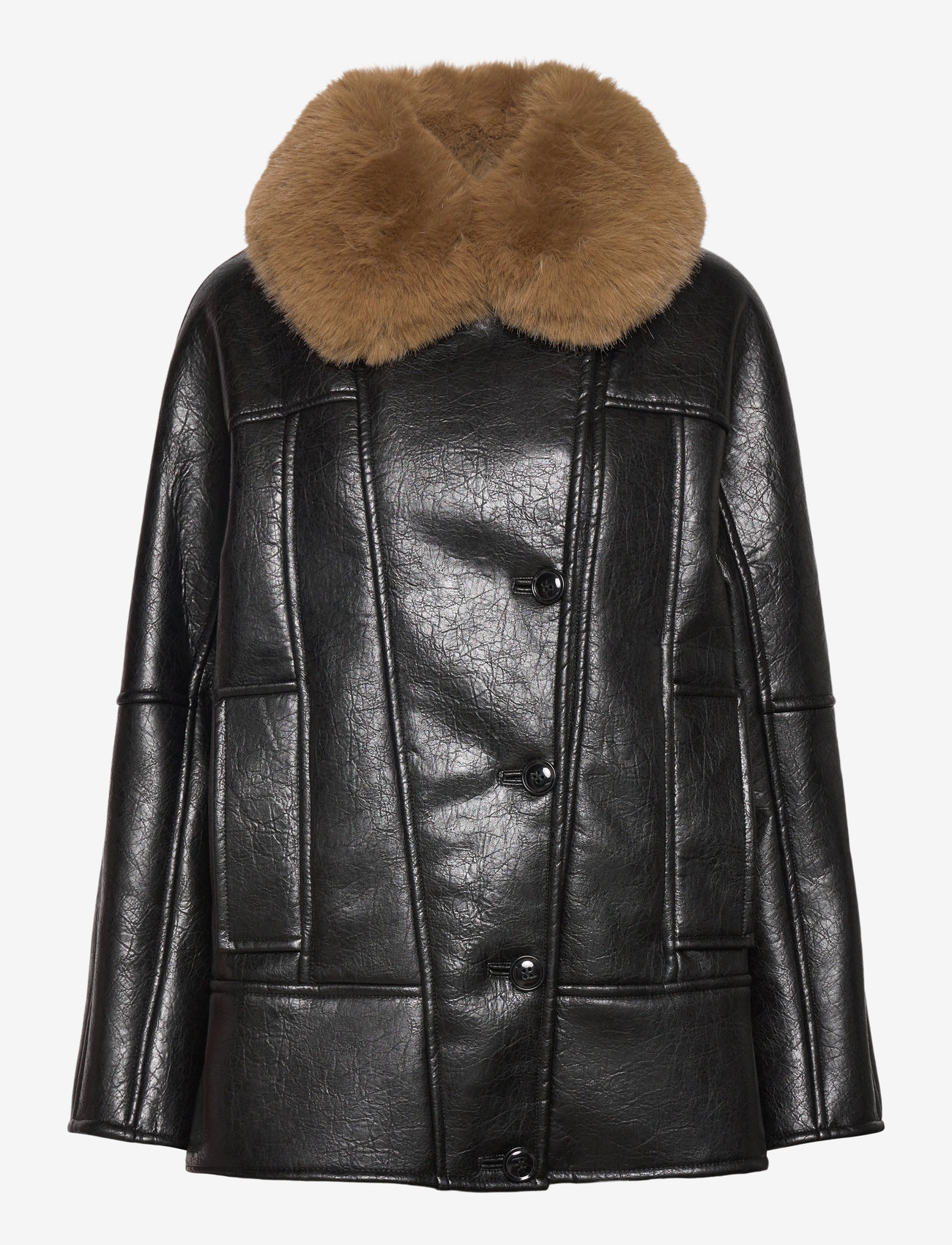 Stand Studio - Kiti Coat - villased mantlid - black - 0