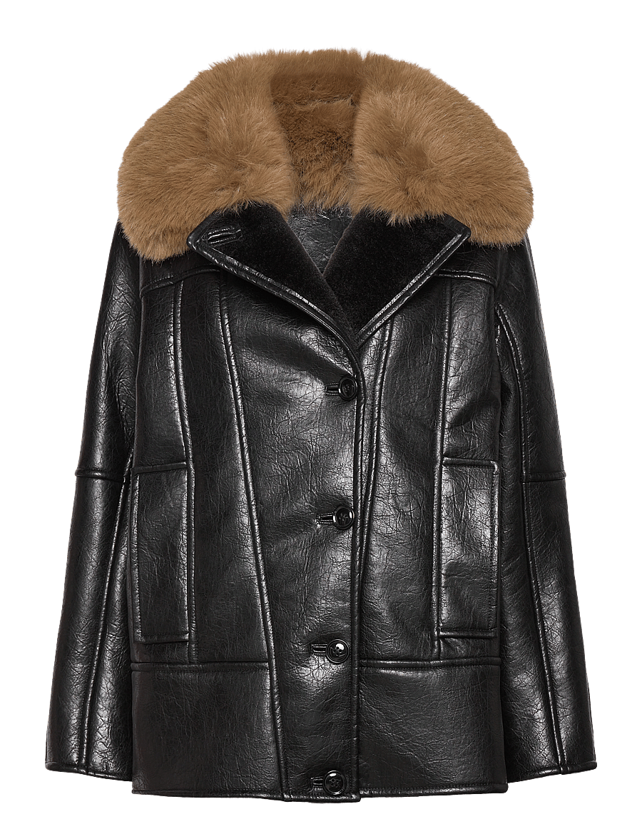 Stand Studio - Kiti Coat - ullkappor - black - 3