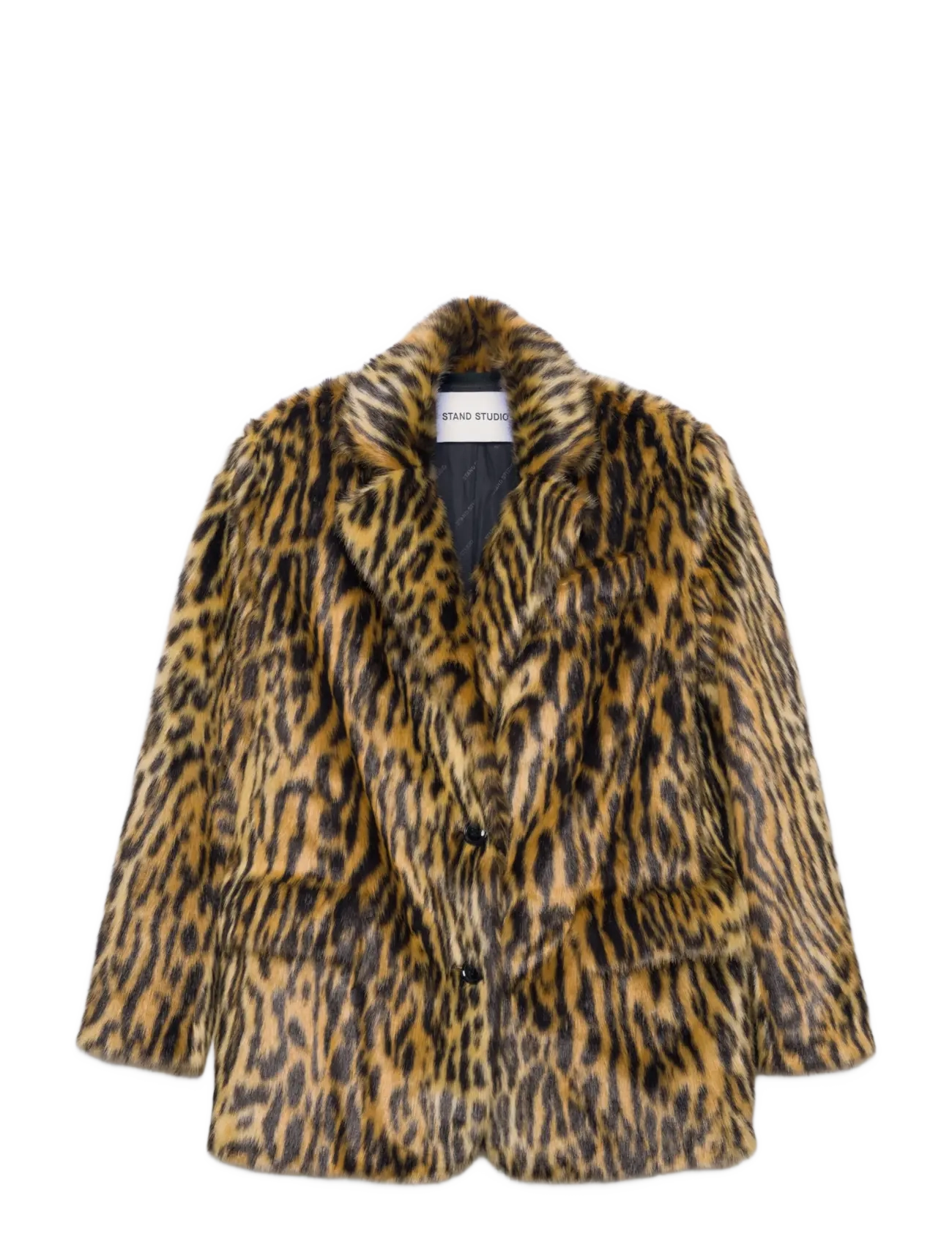 Stand Studio Emmie Fur Blazer - Kunstpelz - LEO / brown