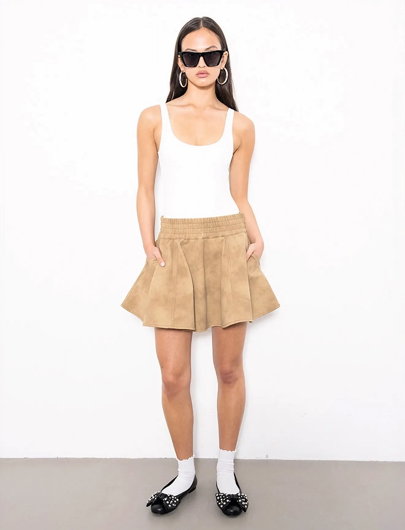 Stand Studio Zofi Skirt - Miniseelikud - DARK SAND / brown