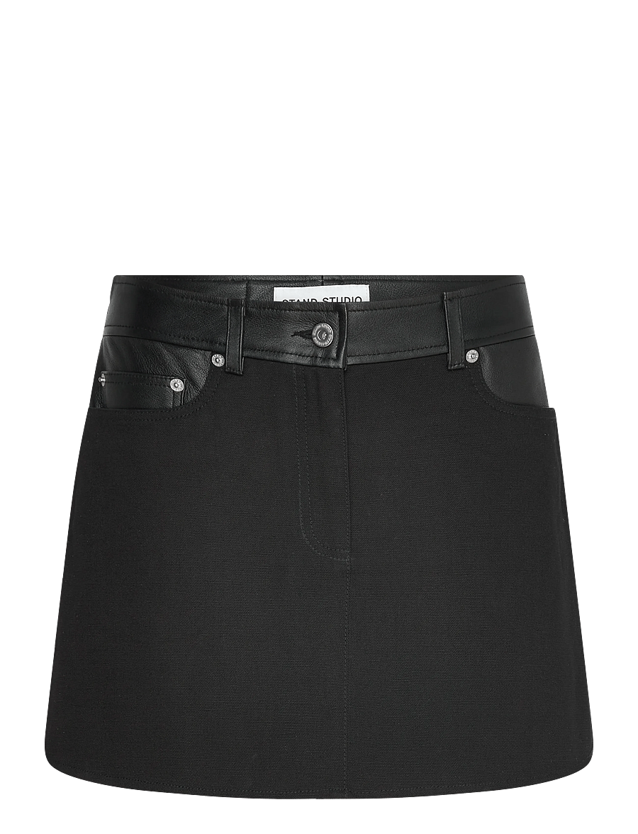 Stand Studio - Beatrice Skirt - korte nederdele - black - 1