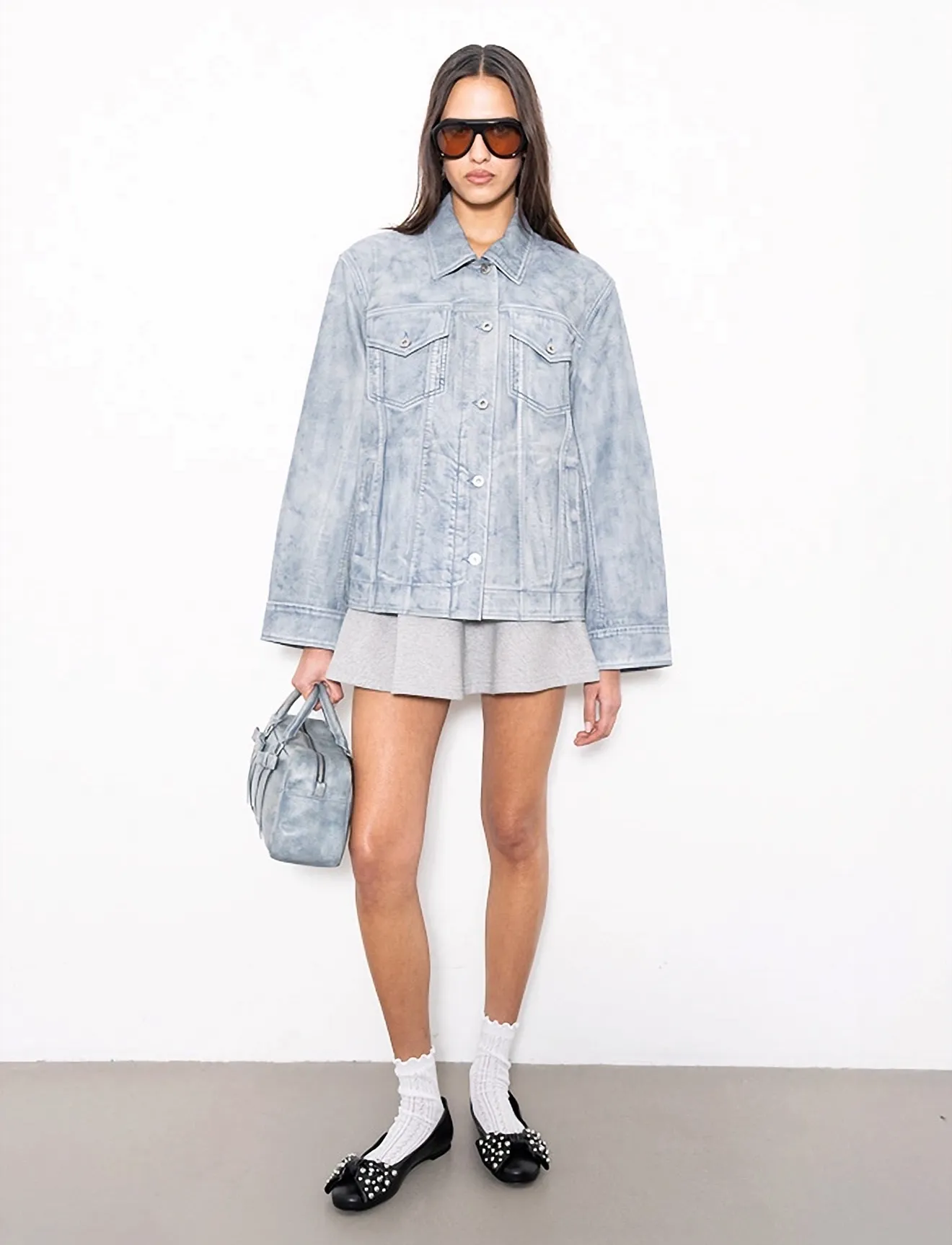 Stand Studio Disa Jacket, 38, Blue, Jakker > Læder, Dame