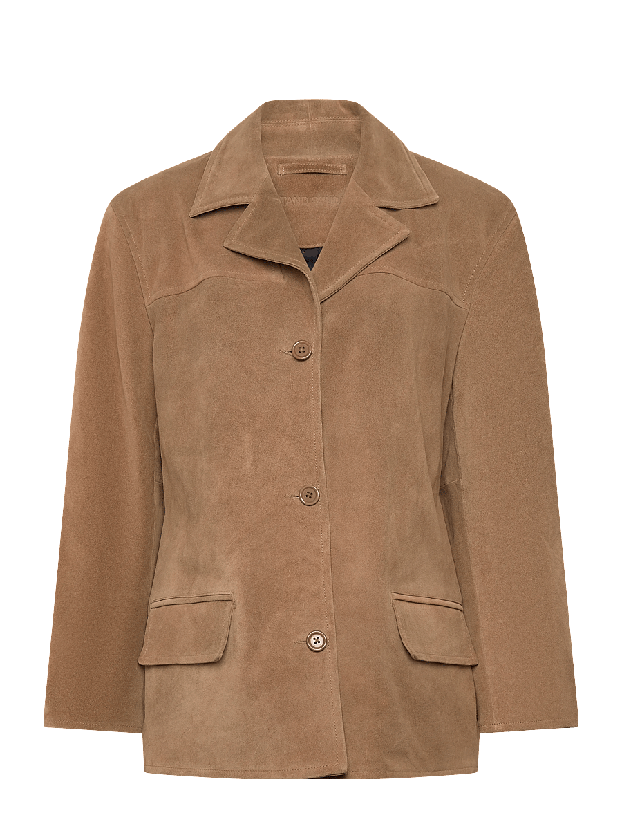 Stand Studio - Jude Jacket - lederjacken - dark sand - 1
