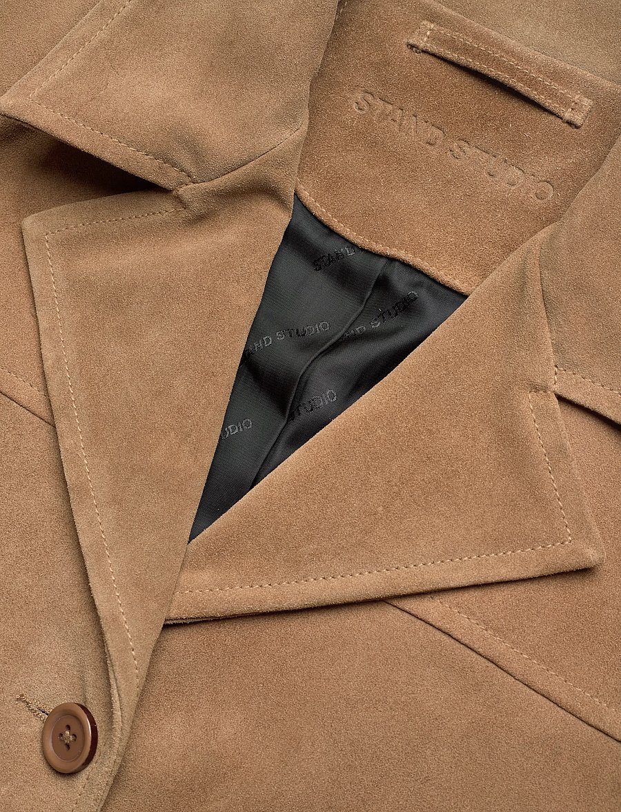 Stand Studio - Jude Jacket - lederjacken - dark sand - 3
