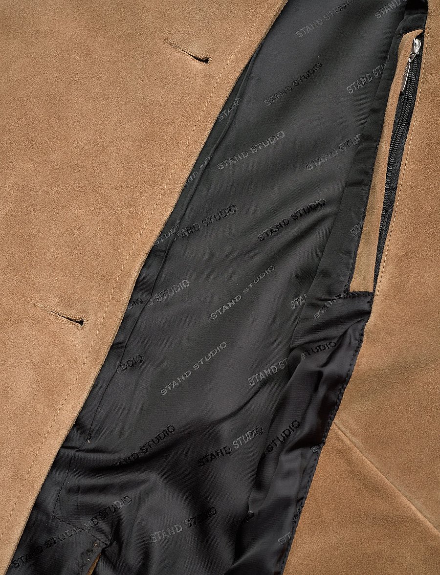 Stand Studio - Jude Jacket - lederjacken - dark sand - 5