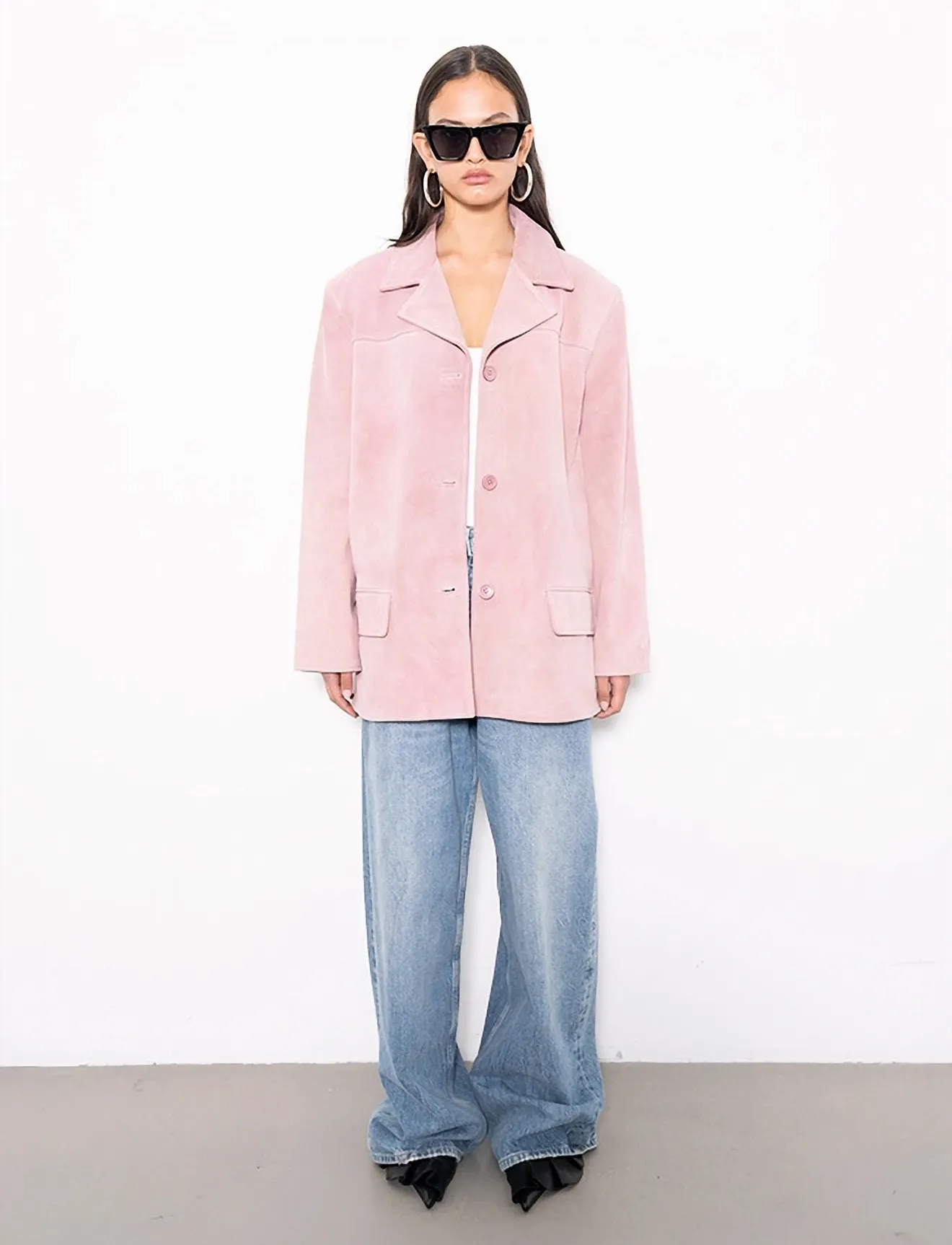 Stand Studio Jude Jacket, Kvinder, Ruskind Jakke, Pink, Str: 38