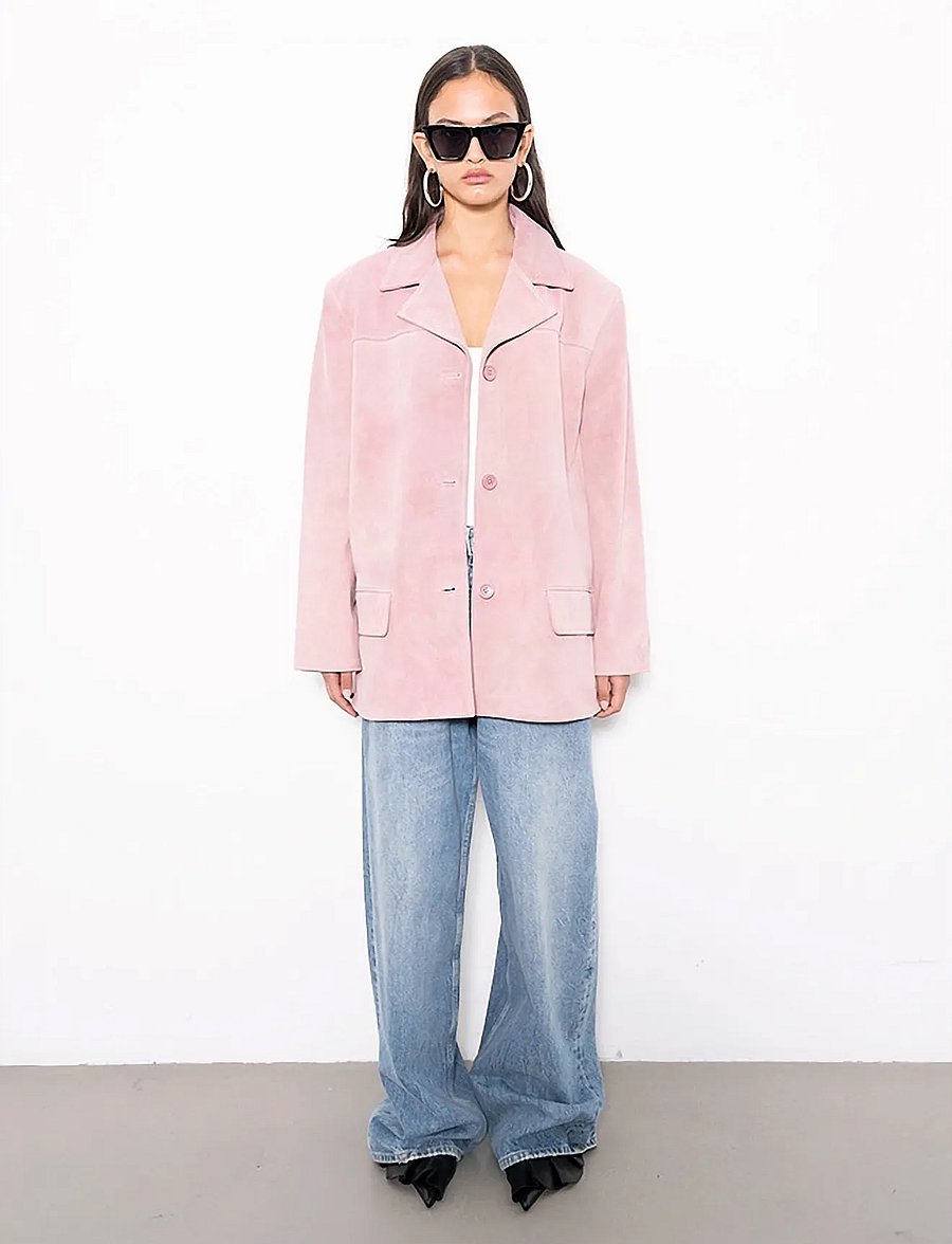 Stand Studio - Jude Jacket - leather jackets - worn dusty rose - 0