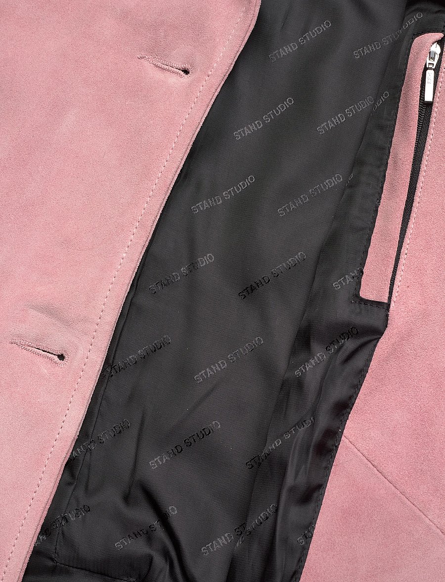 Stand Studio - Jude Jacket - leather jackets - worn dusty rose - 5