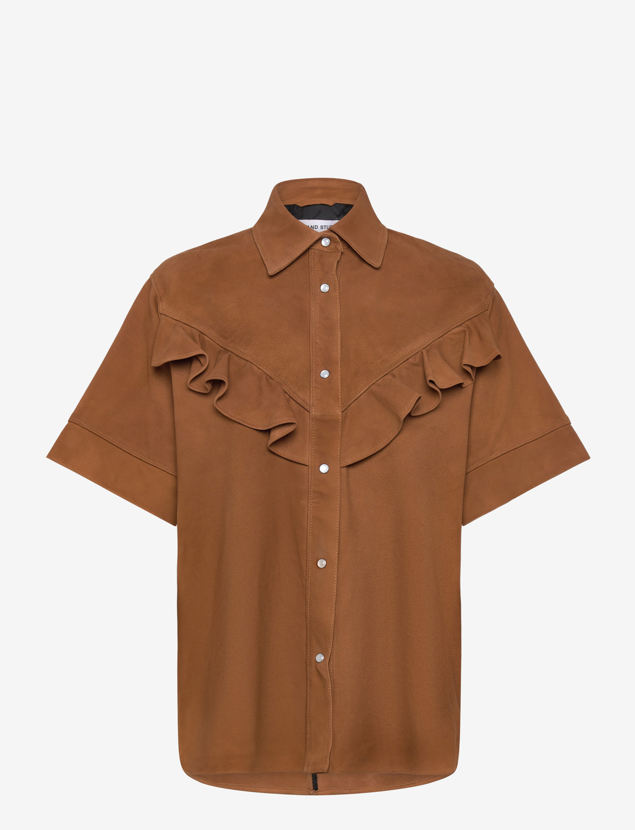 Stand Studio - Shannon Shirt - kortærmede skjorter - worn tan - 1