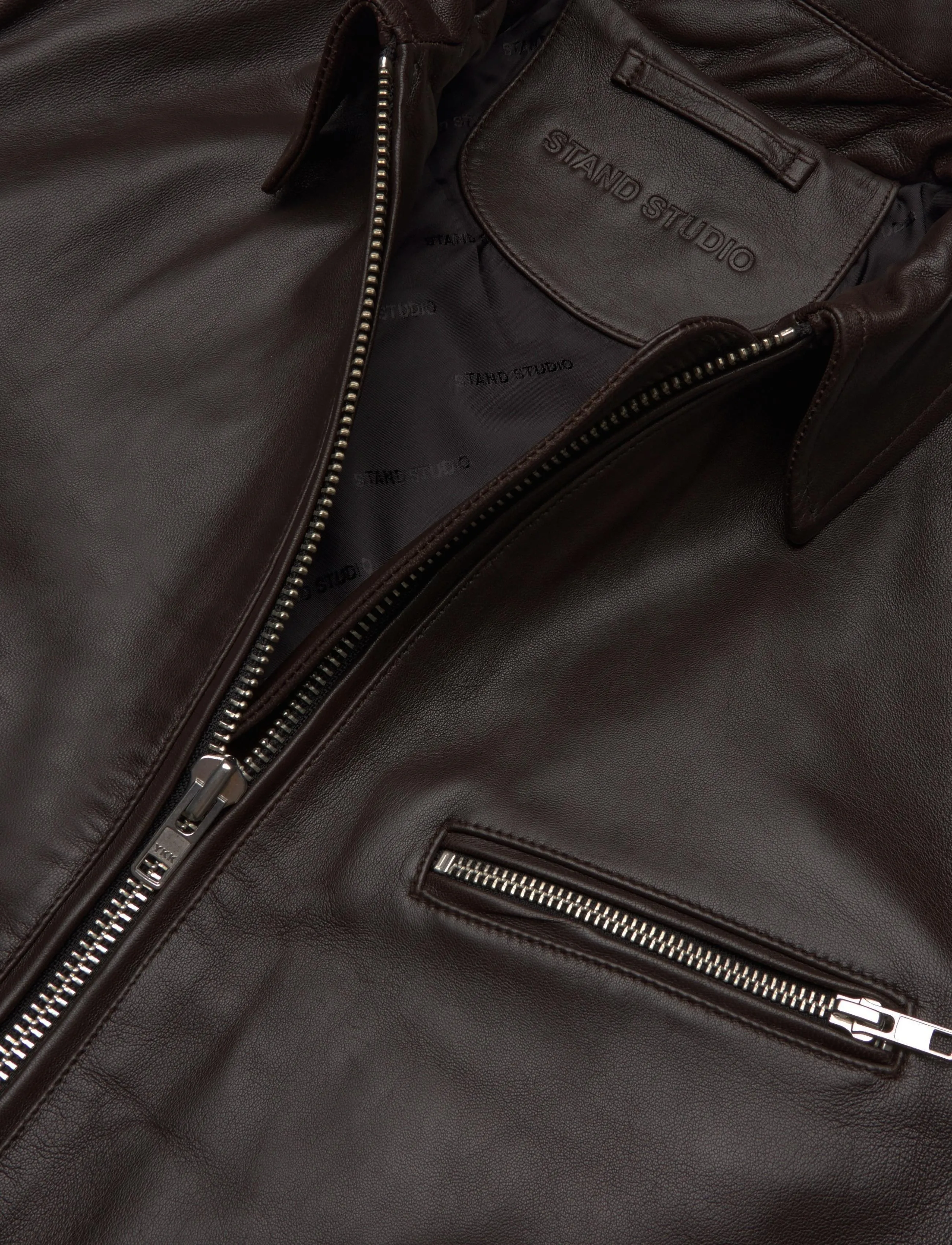 Stand Studio - Veda Biker Jacket - forårsjakker - dark cacao - 2