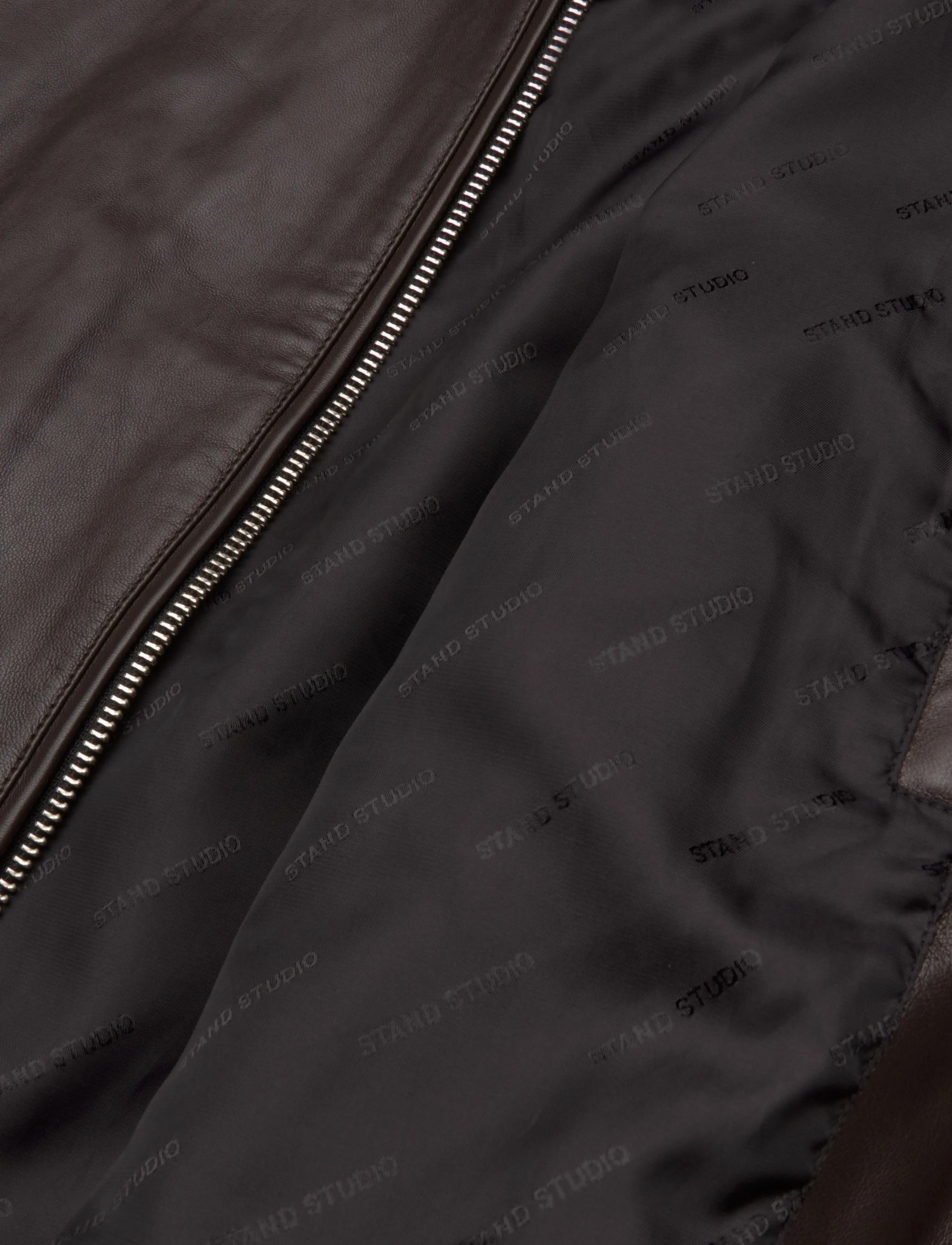 Stand Studio - Veda Biker Jacket - forårsjakker - dark cacao - 4