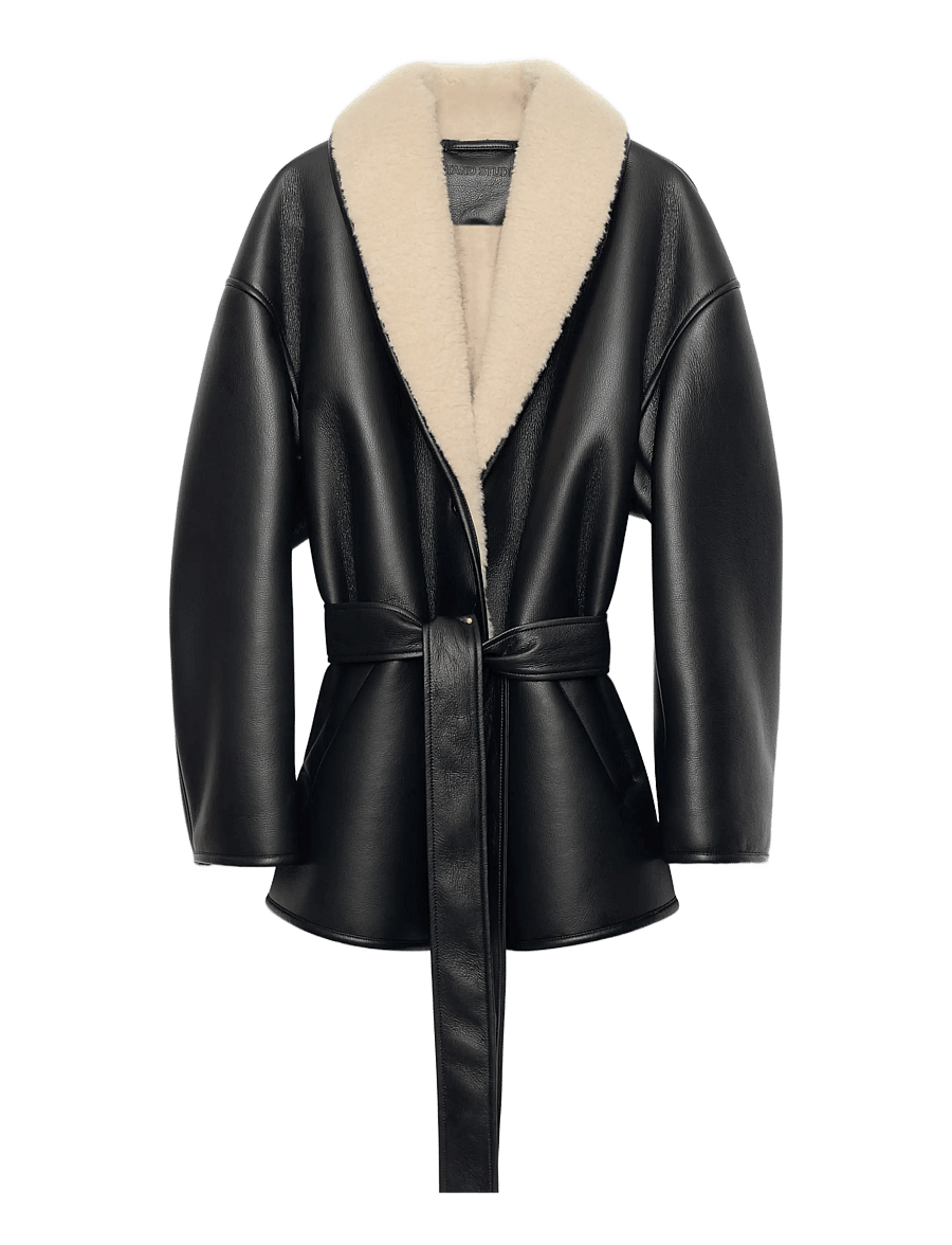 Stand Studio - Kathi Jacket - skinnjackor - black/beige - 0