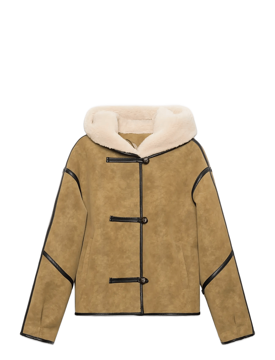 Stand Studio - Fia Jacket - kunstkarusnahk - hazel/beige - 0