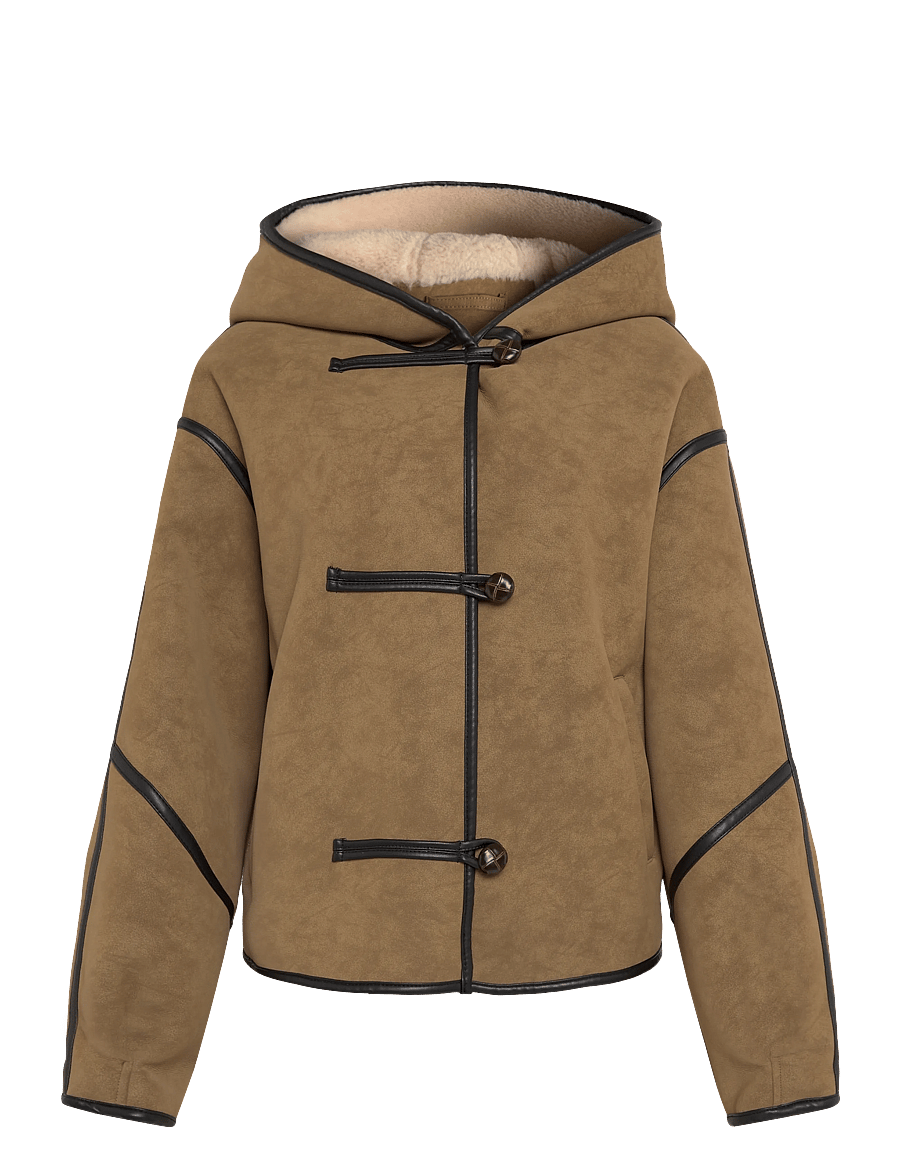Stand Studio - Fia Jacket - kunstkarusnahk - hazel/beige - 0
