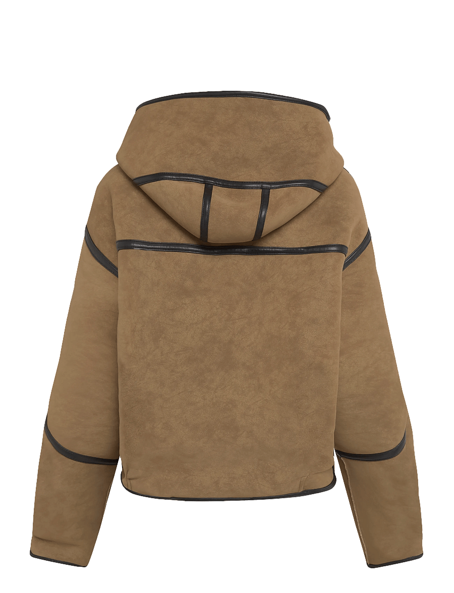 Stand Studio - Fia Jacket - kunstkarusnahk - hazel/beige - 1