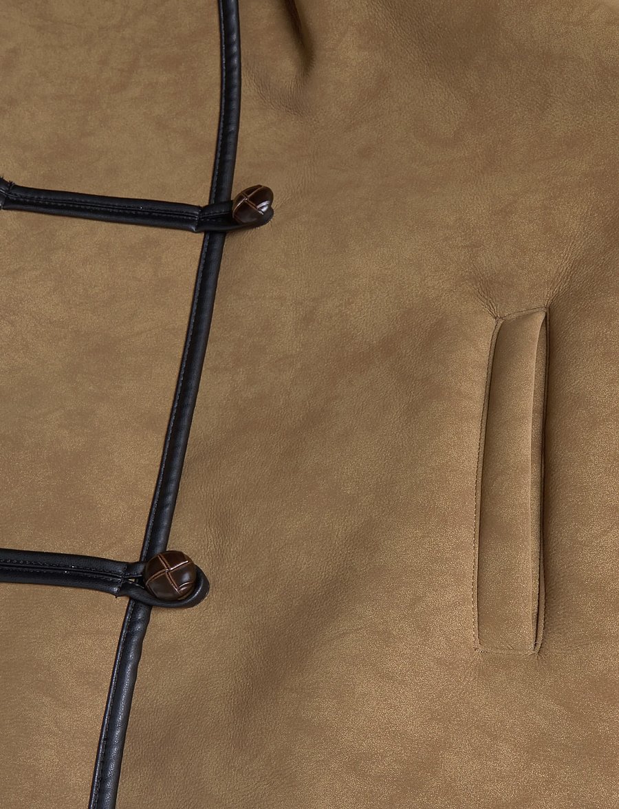 Stand Studio - Fia Jacket - kunstkarusnahk - hazel/beige - 3