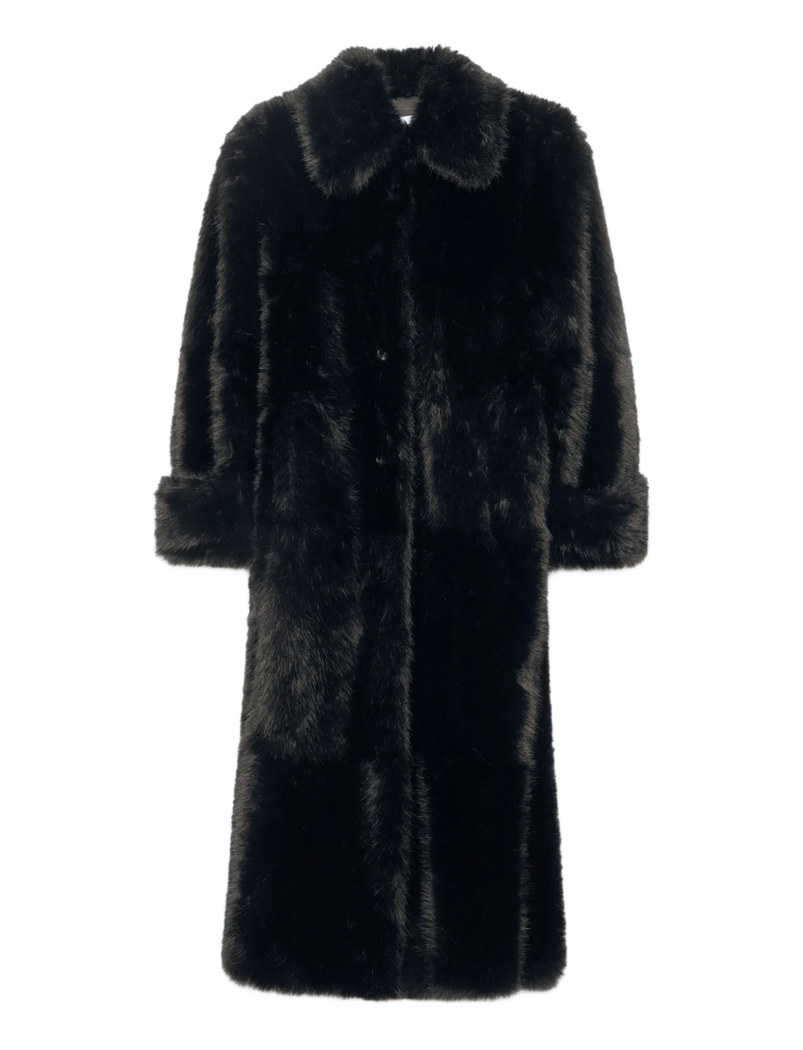 Stand Studio Hana Coat - Kunstkarusnahk - BLACK / black