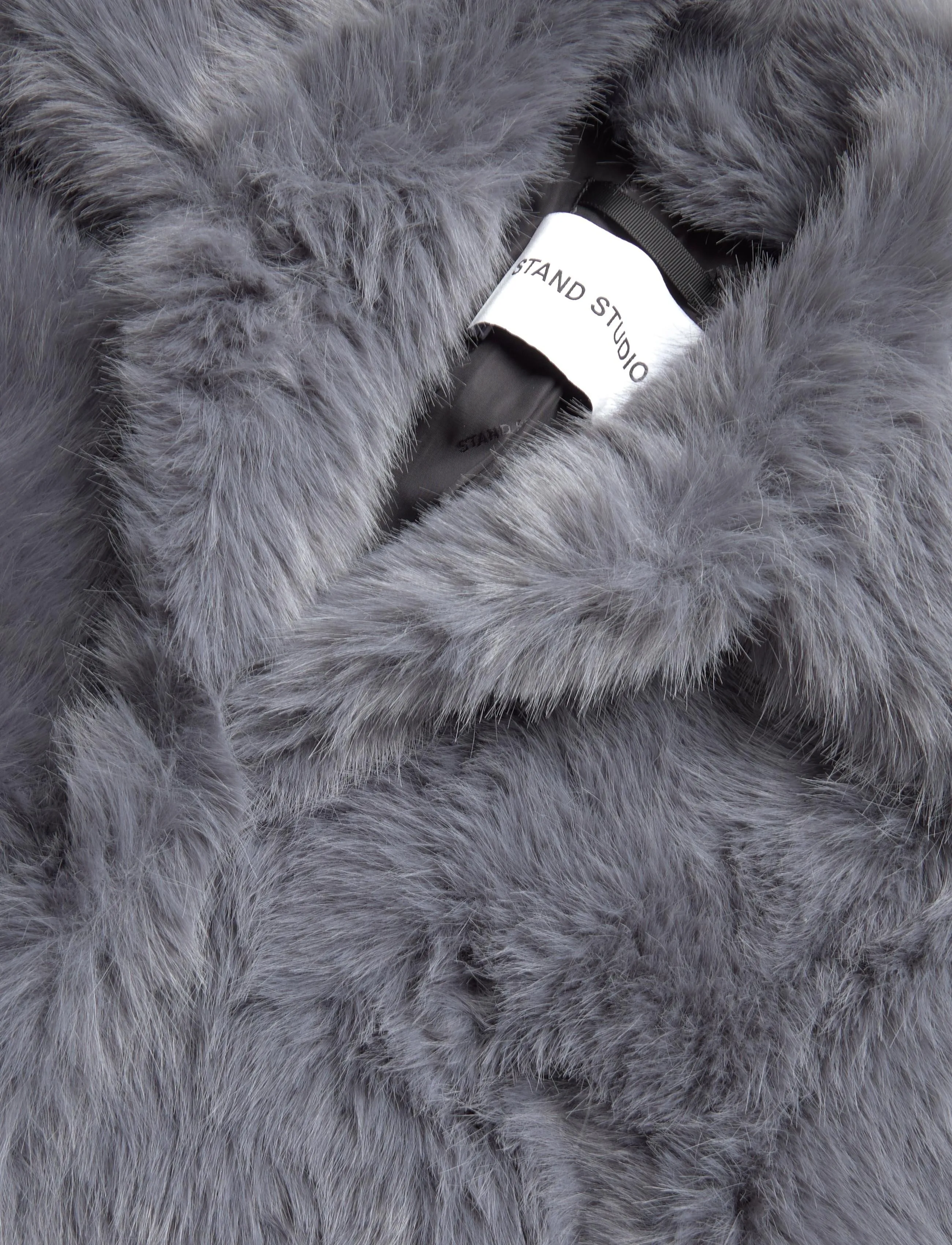 Stand Studio - Hana Coat - fuskpäls - dove blue - 2