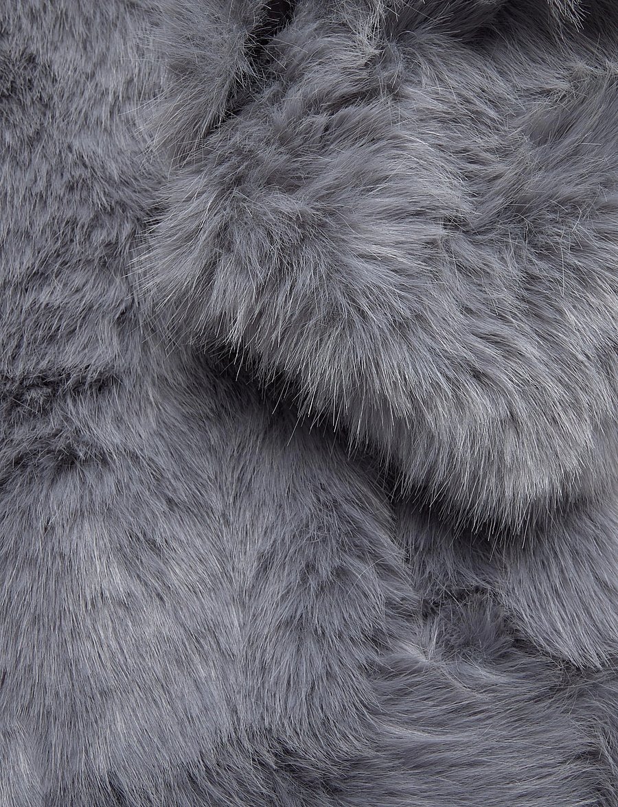 Stand Studio - Hana Coat - kunstkarusnahk - dove blue - 3